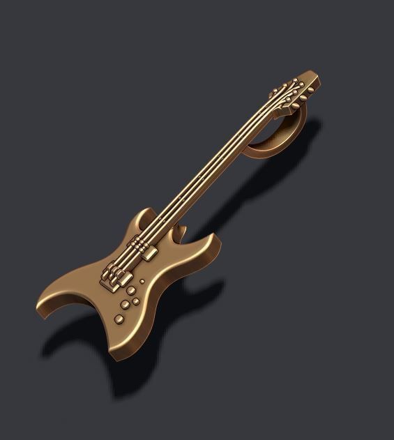 electric guitar pendant 3D print model_1