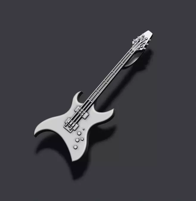 electric guitar pendant 3D print model_0