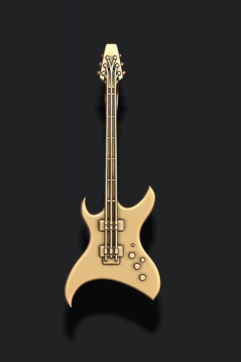 electric guitar pendant 3D print model_4
