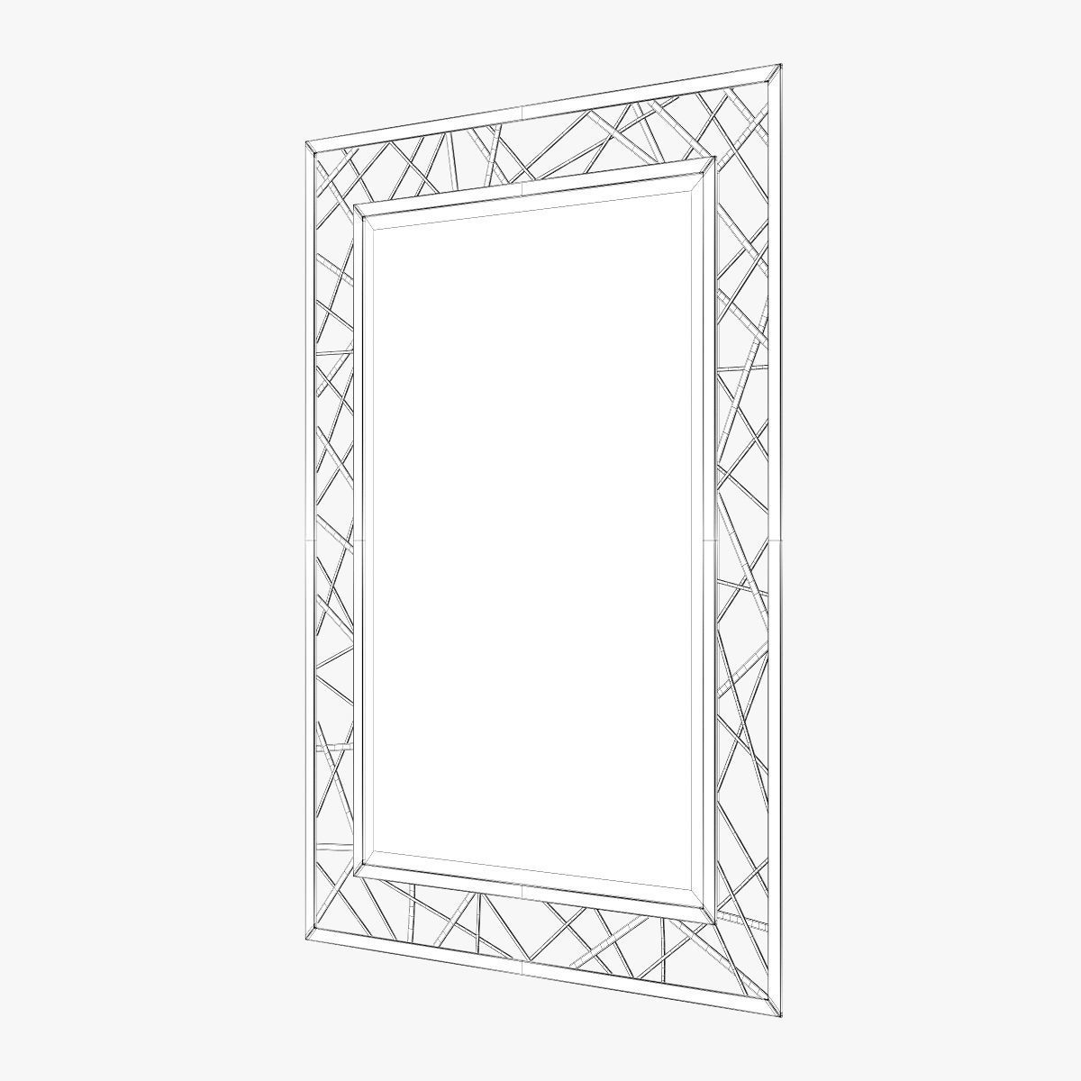 Arteriors home pollock gold leaf mirror 3D model_4