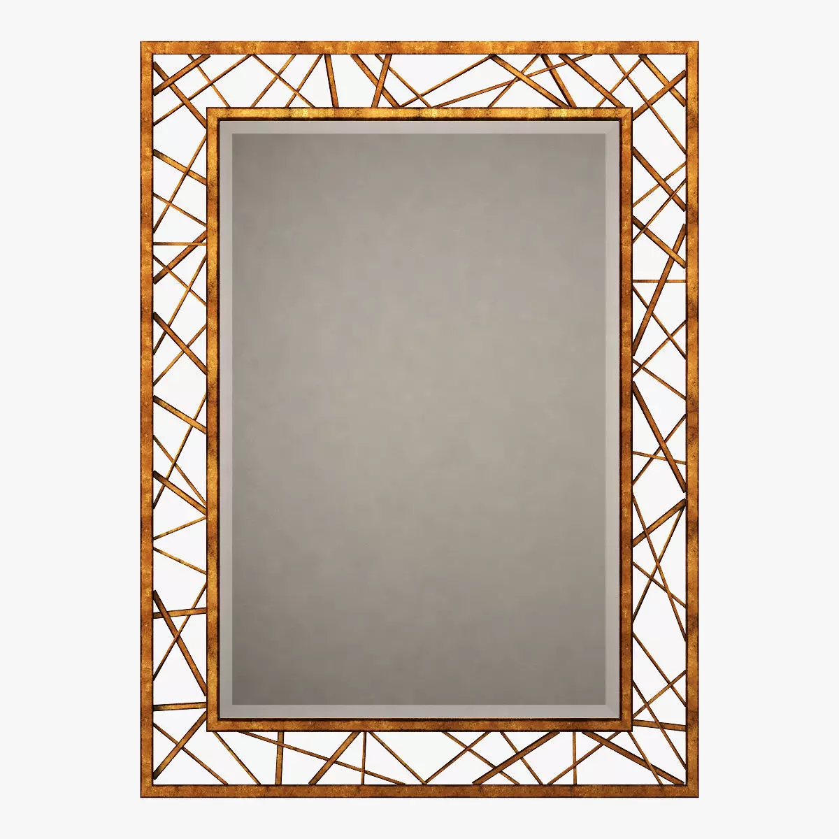 Arteriors home pollock gold leaf mirror 3D model_0