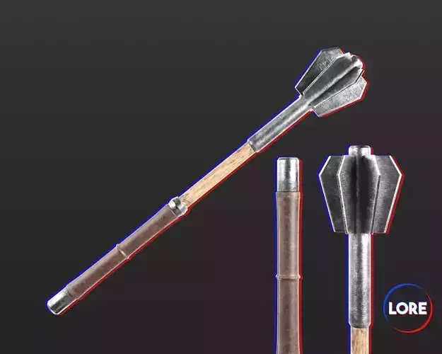 Medieval Knightly Weapon Mace Low-poly 3D model