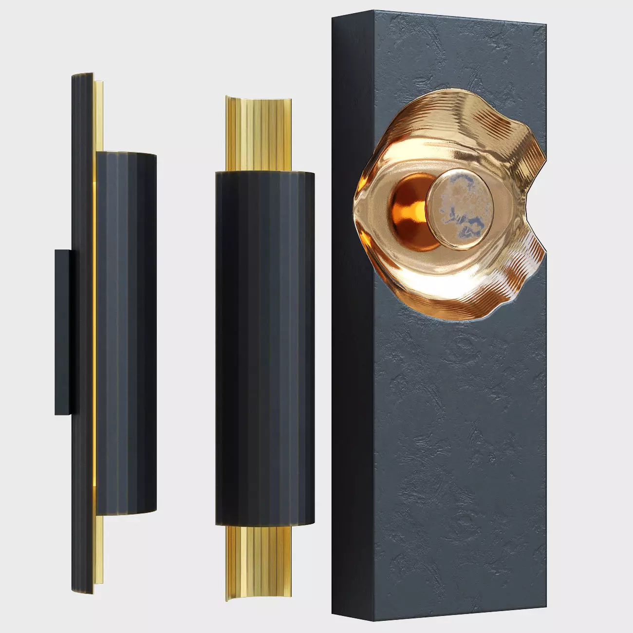 Holly Hunt Sconce Set Low-poly 3D model_0