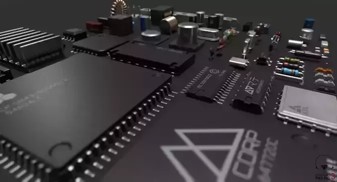Electronic components kit 3D model