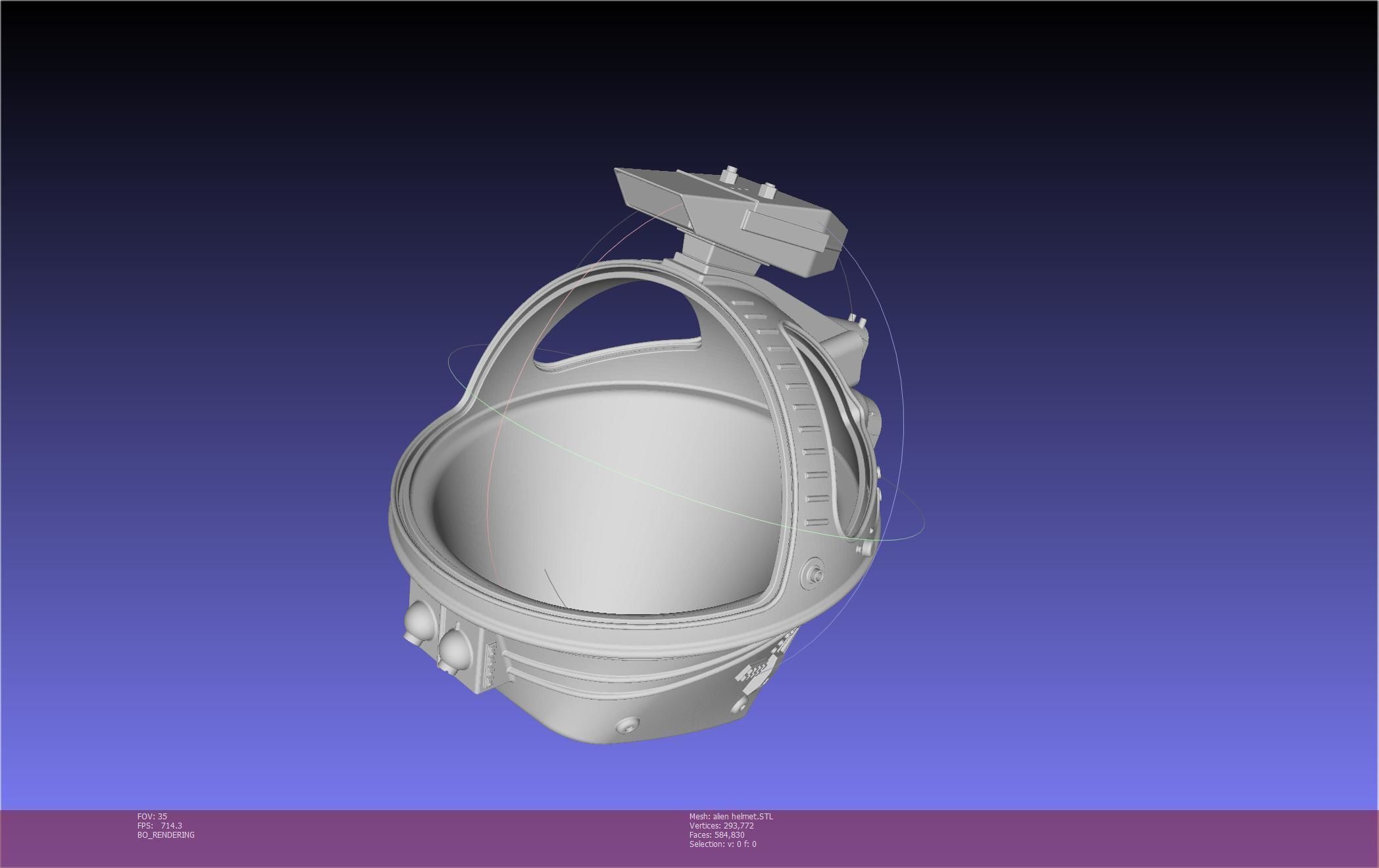 ALIEN Spacesuit Helmet Printable Replica 3D print model_76