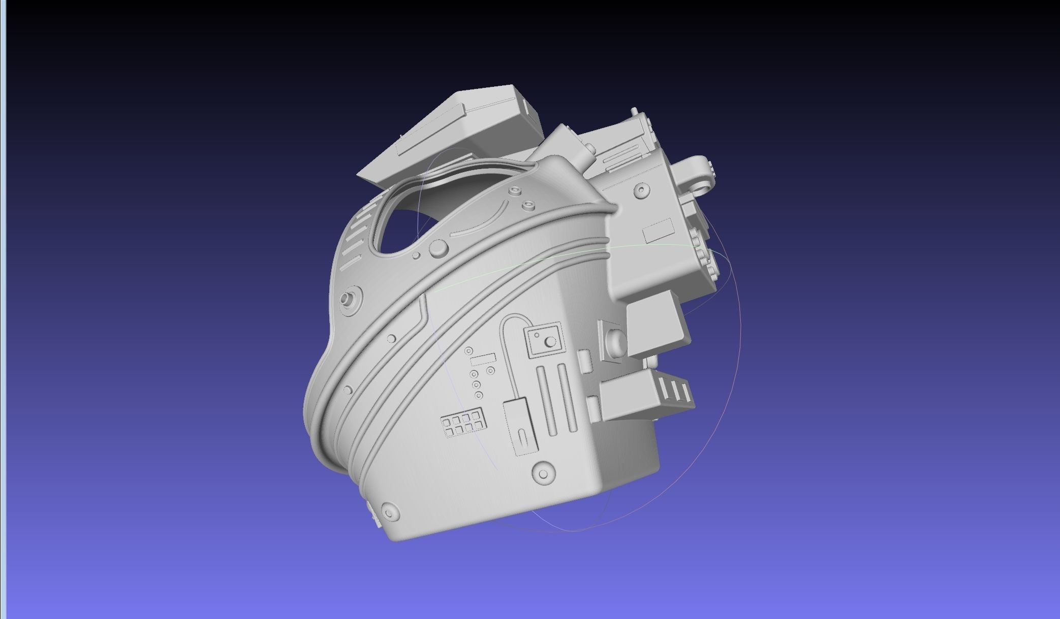ALIEN Spacesuit Helmet Printable Replica 3D print model_31