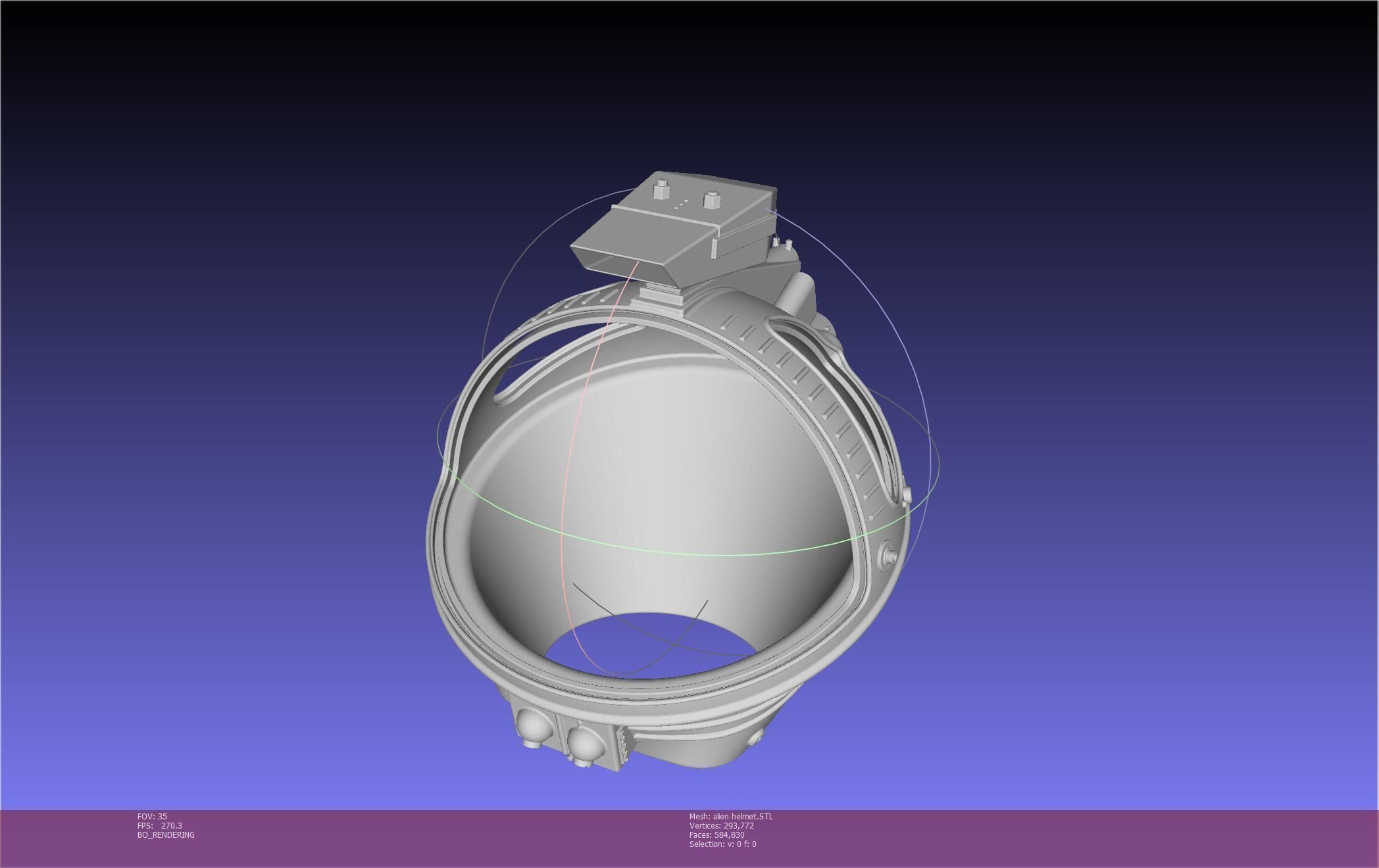 ALIEN Spacesuit Helmet Printable Replica 3D print model_99