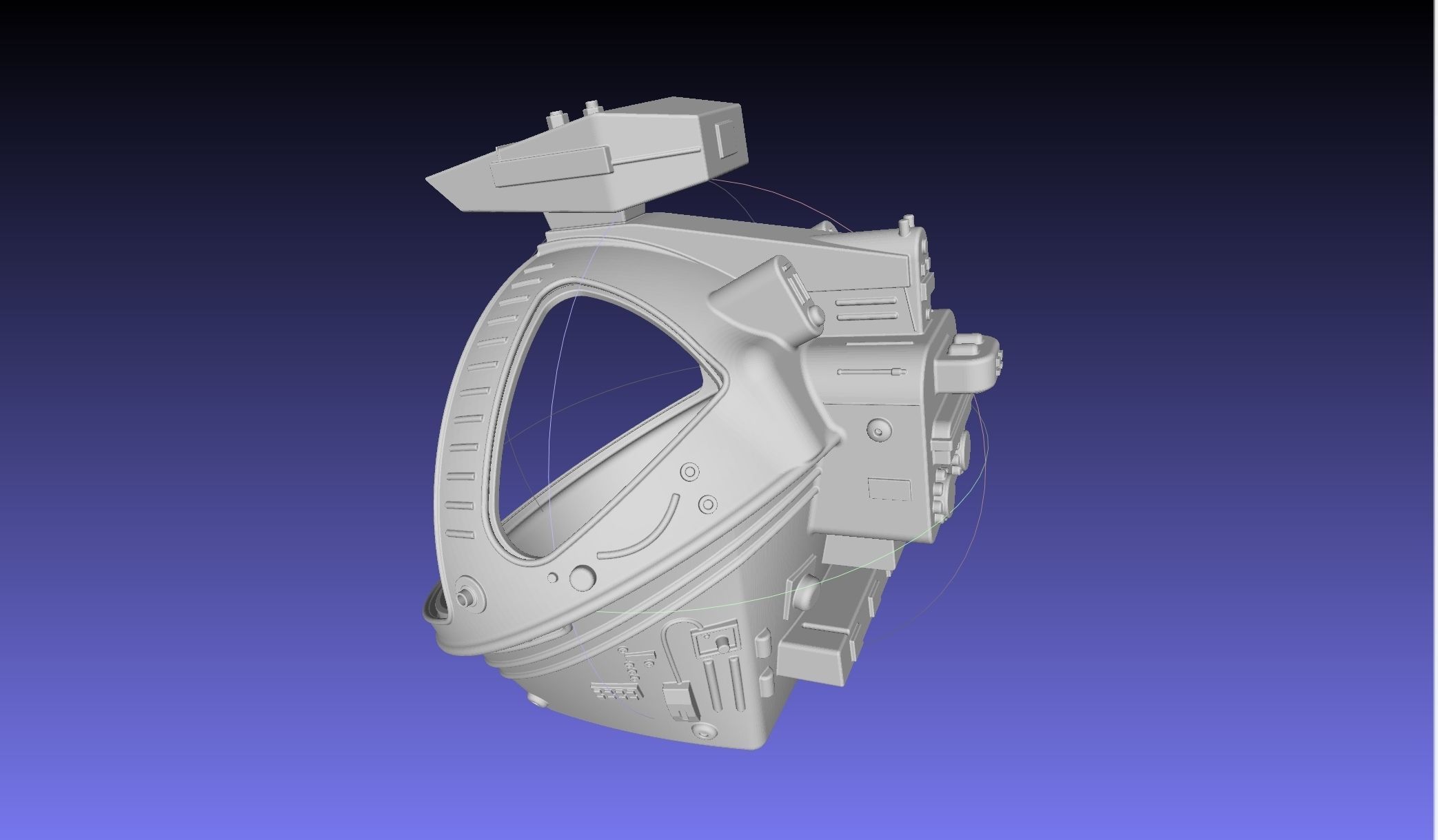 ALIEN Spacesuit Helmet Printable Replica 3D print model_7