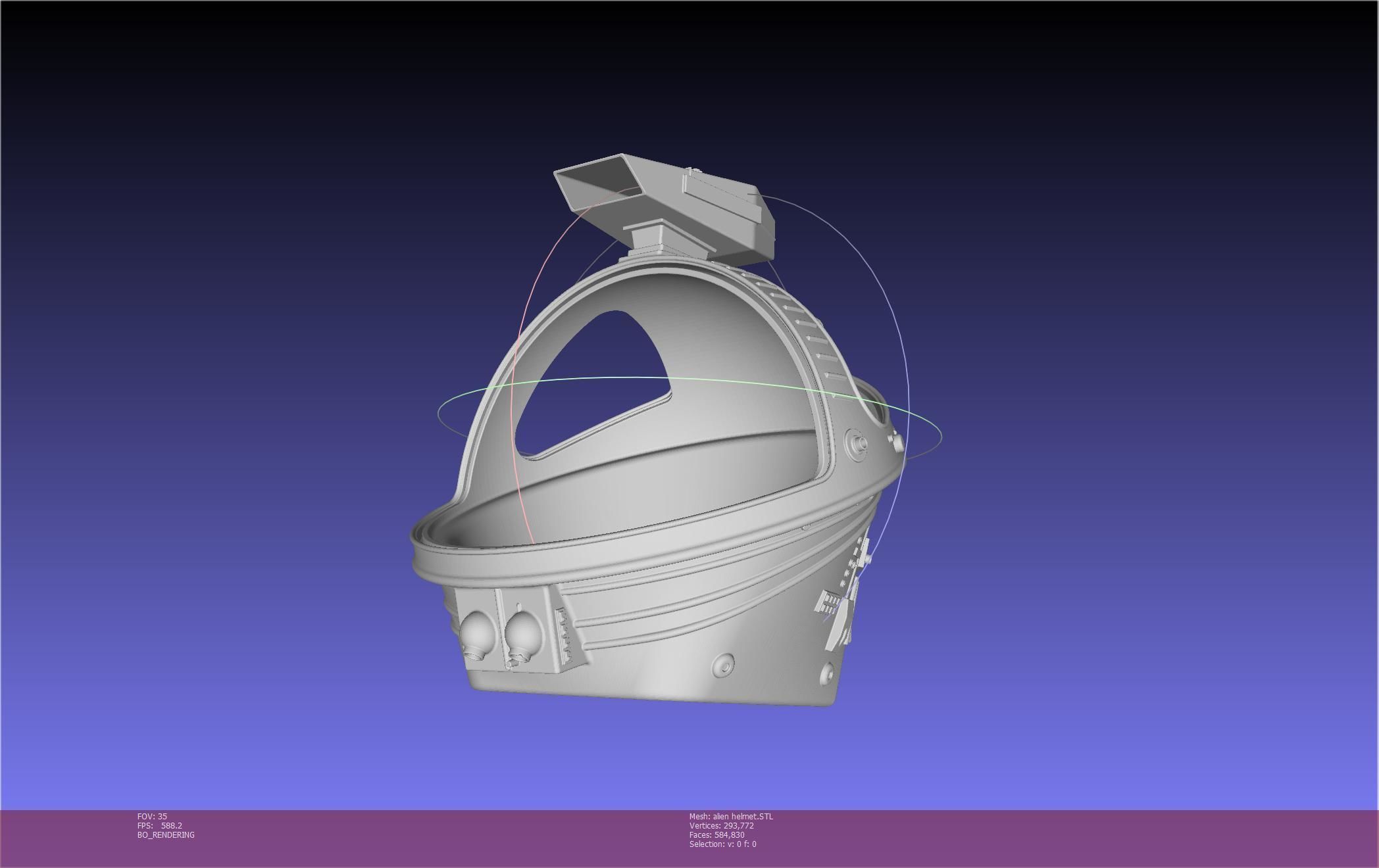 ALIEN Spacesuit Helmet Printable Replica 3D print model_92