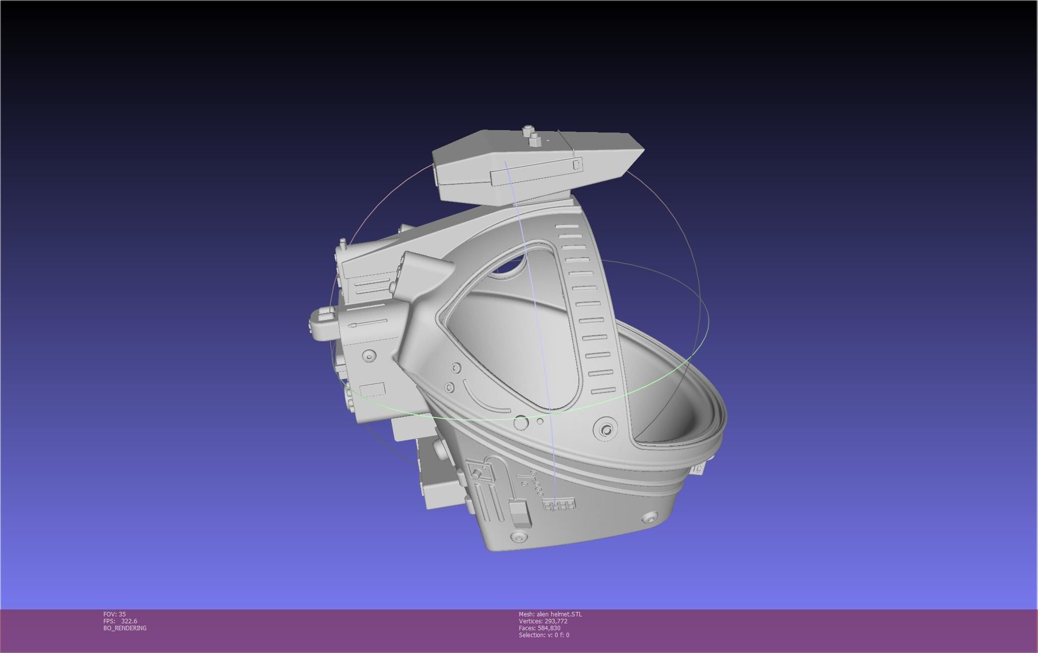 ALIEN Spacesuit Helmet Printable Replica 3D print model_102