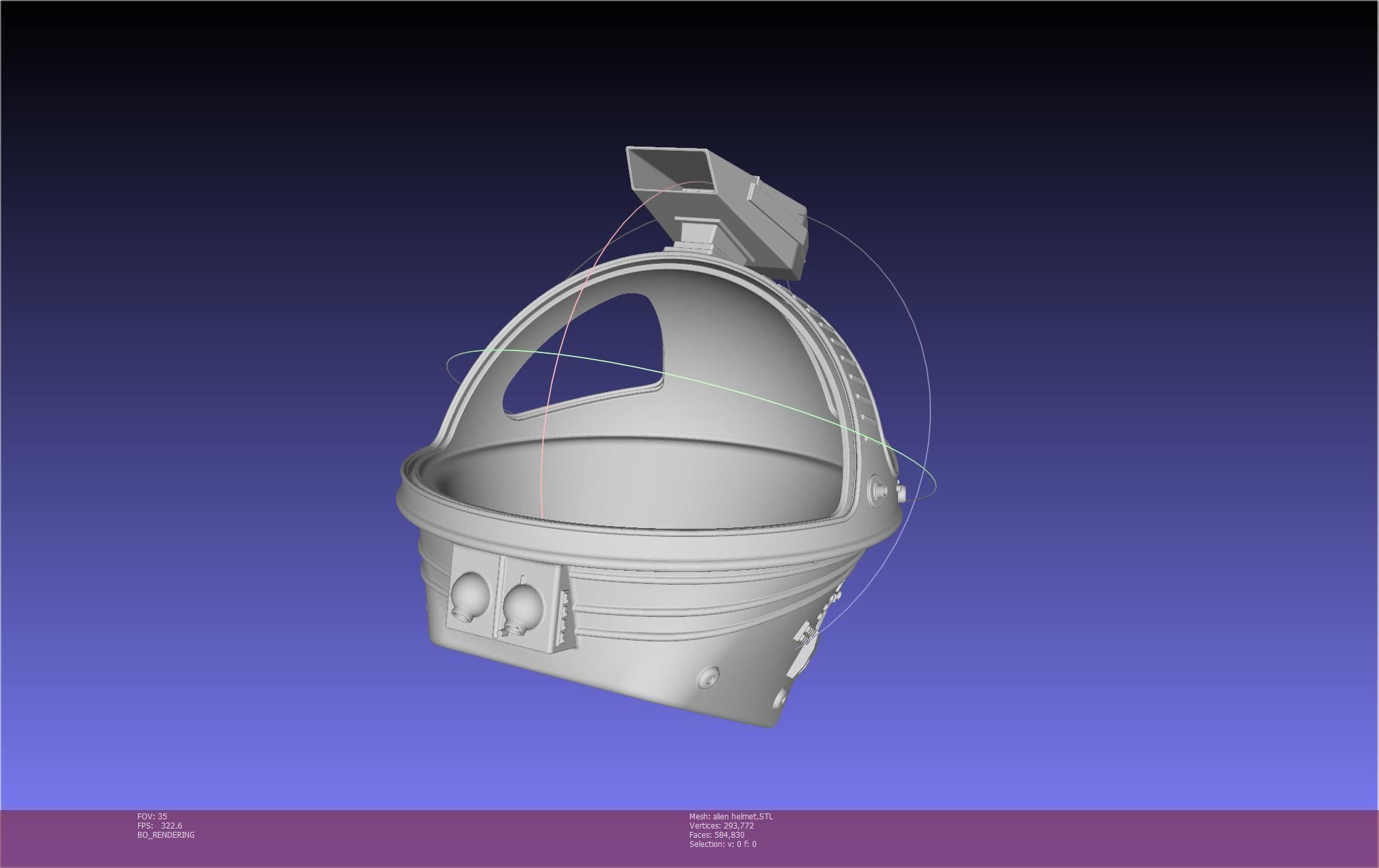 ALIEN Spacesuit Helmet Printable Replica 3D print model_105