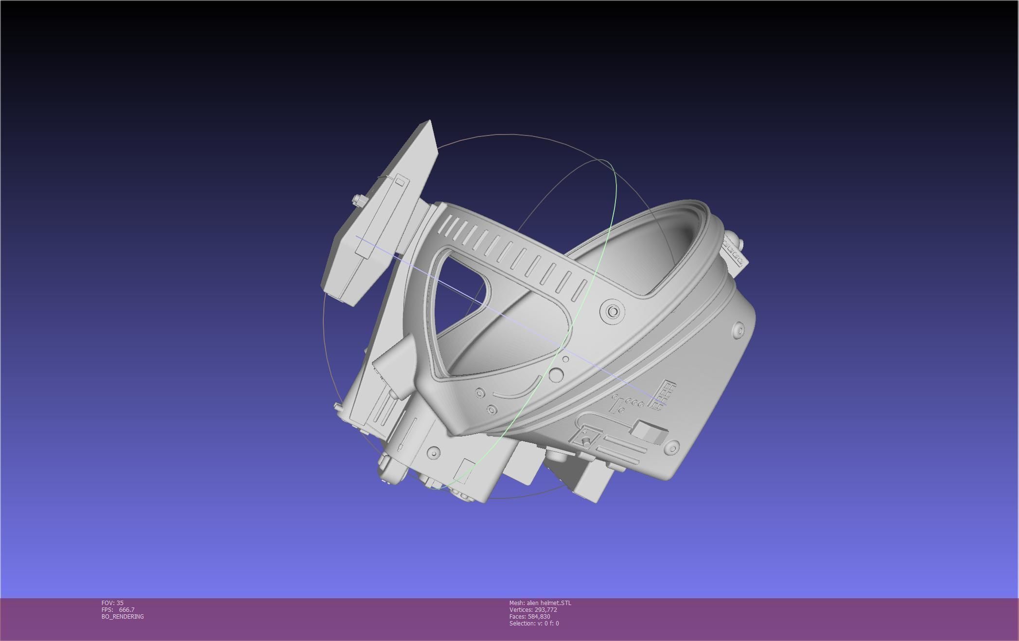 ALIEN Spacesuit Helmet Printable Replica 3D print model_89