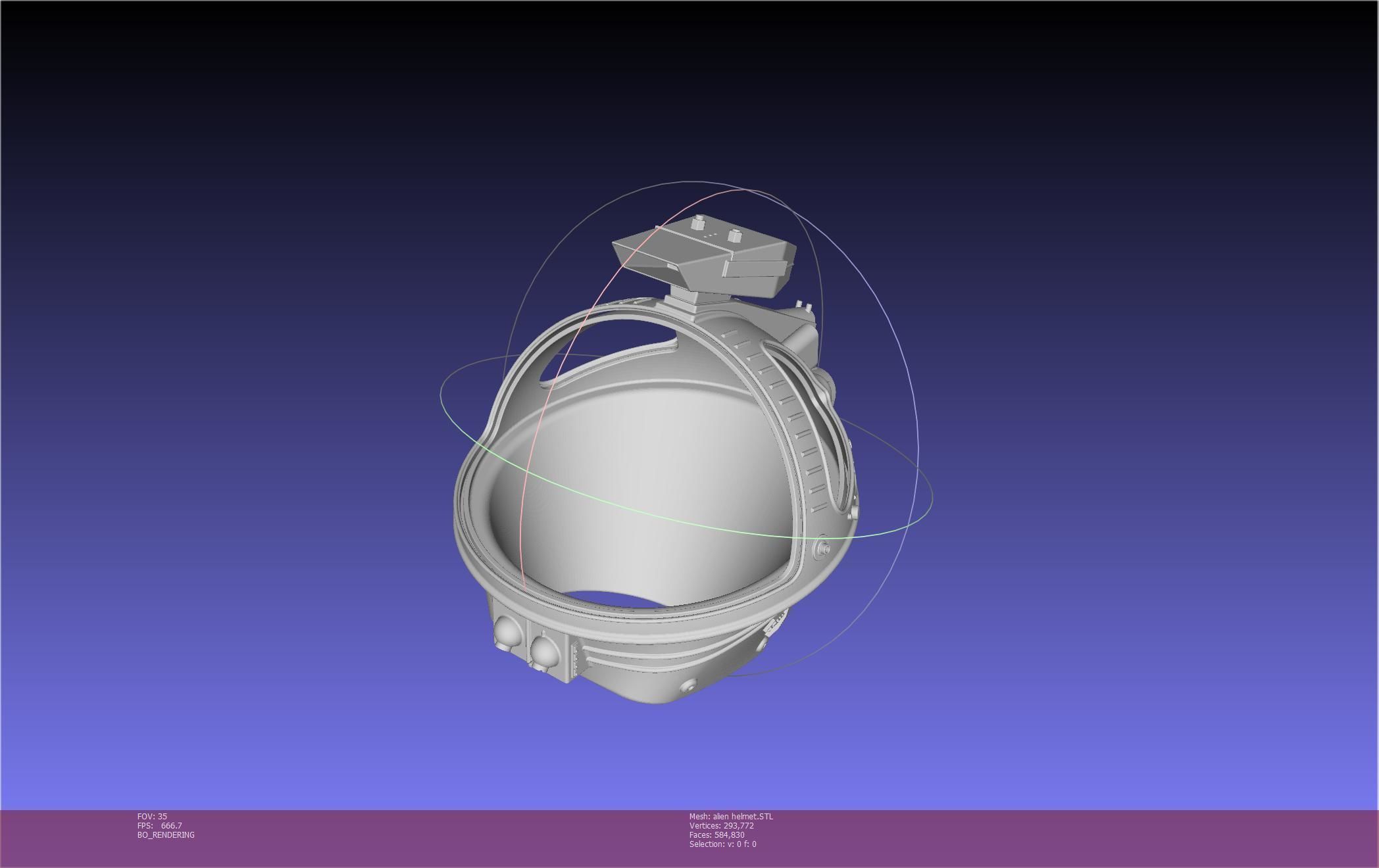 ALIEN Spacesuit Helmet Printable Replica 3D print model_75