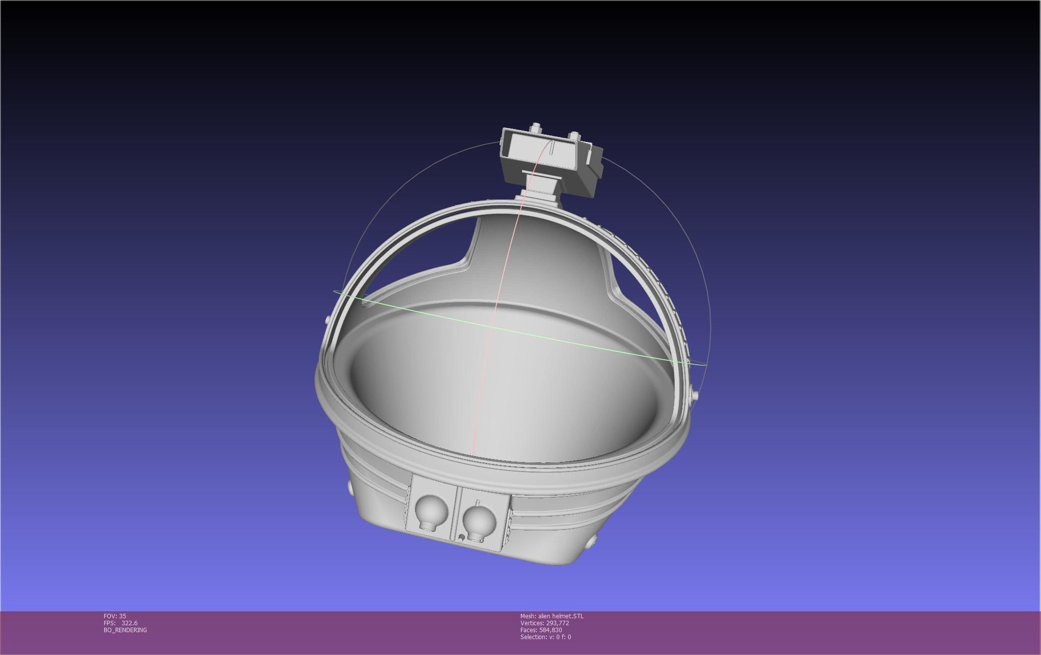 ALIEN Spacesuit Helmet Printable Replica 3D print model_106