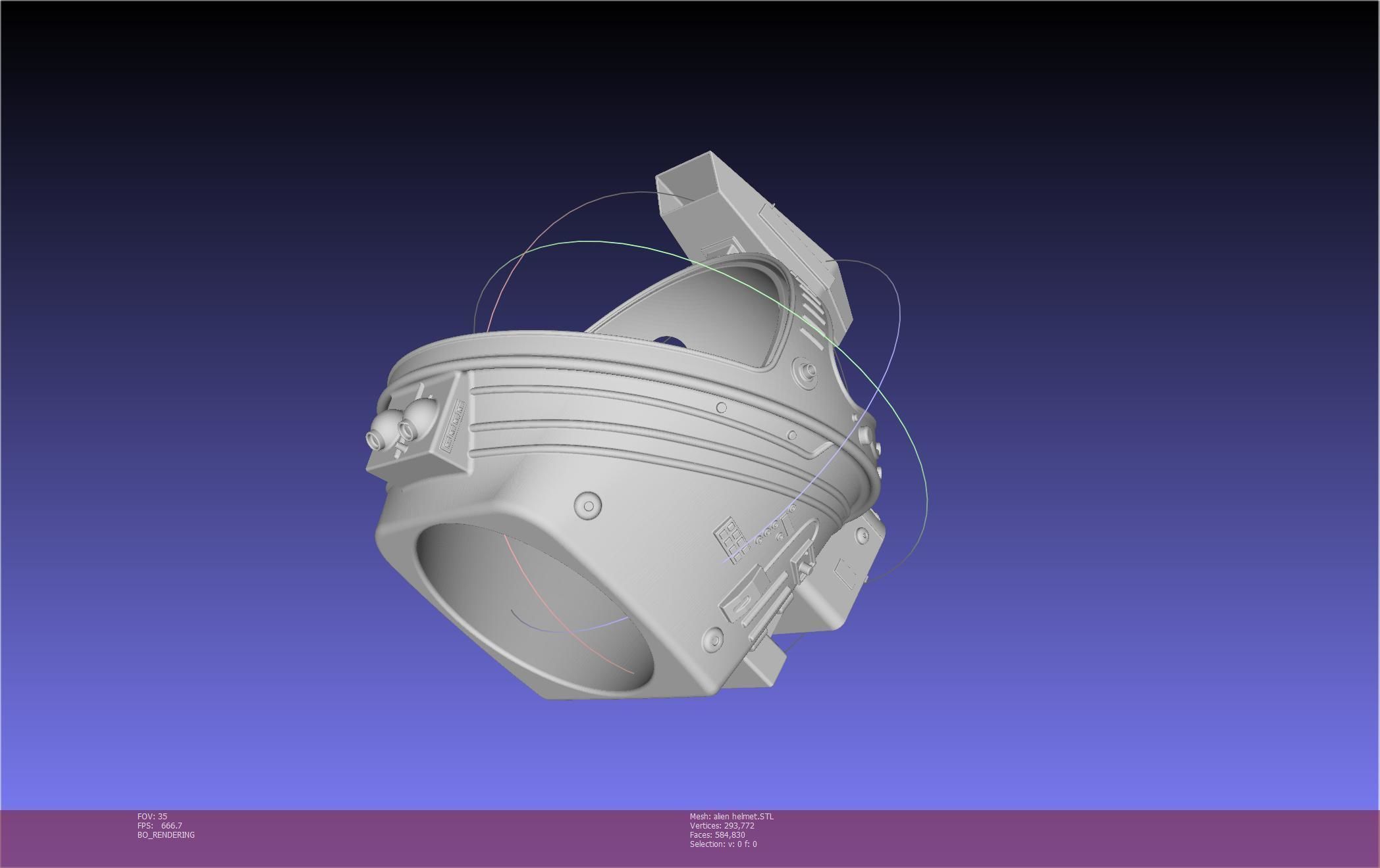 ALIEN Spacesuit Helmet Printable Replica 3D print model_85