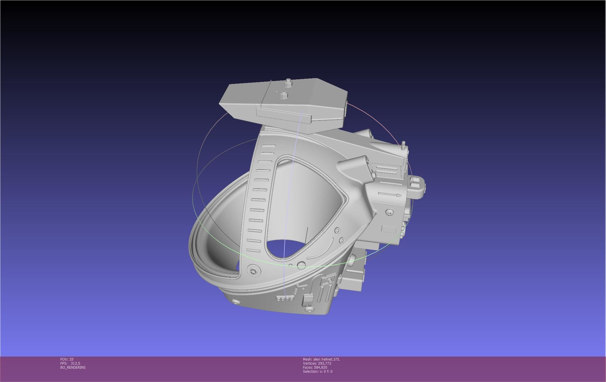 ALIEN Spacesuit Helmet Printable Replica 3D print model_96