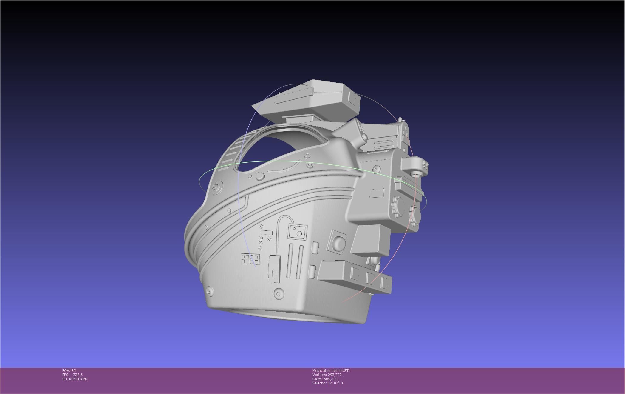ALIEN Spacesuit Helmet Printable Replica 3D print model_109