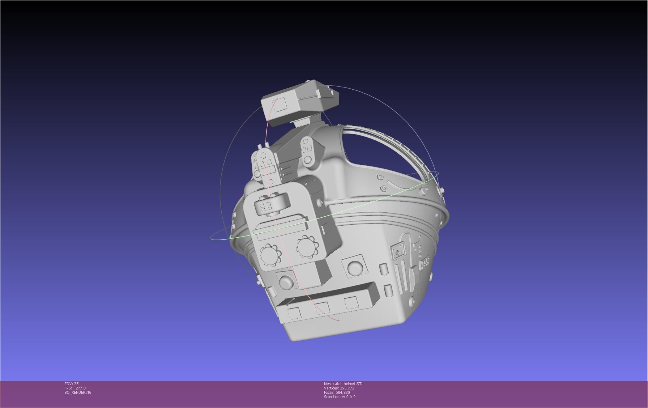 ALIEN Spacesuit Helmet Printable Replica 3D print model_101
