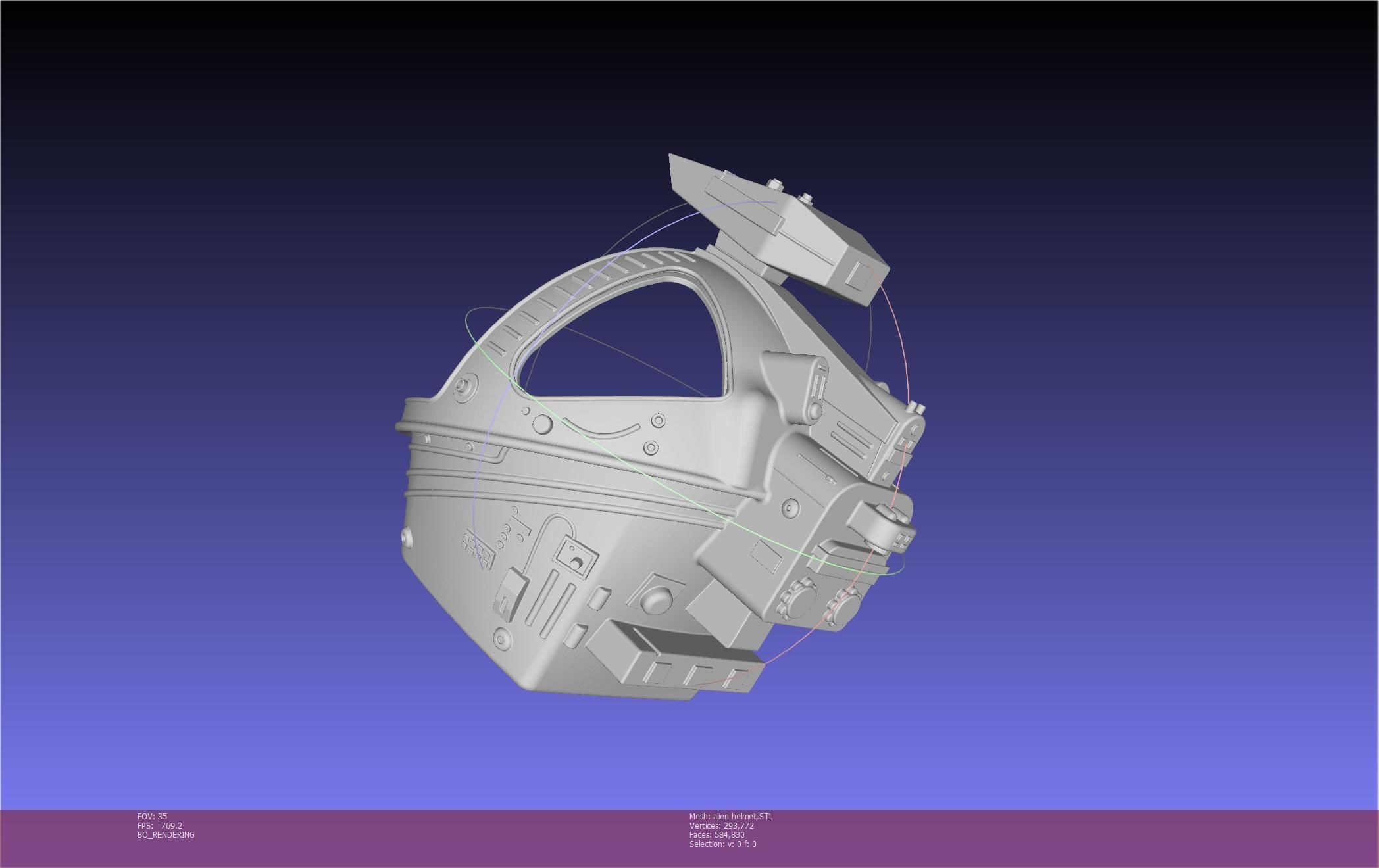 ALIEN Spacesuit Helmet Printable Replica 3D print model_91