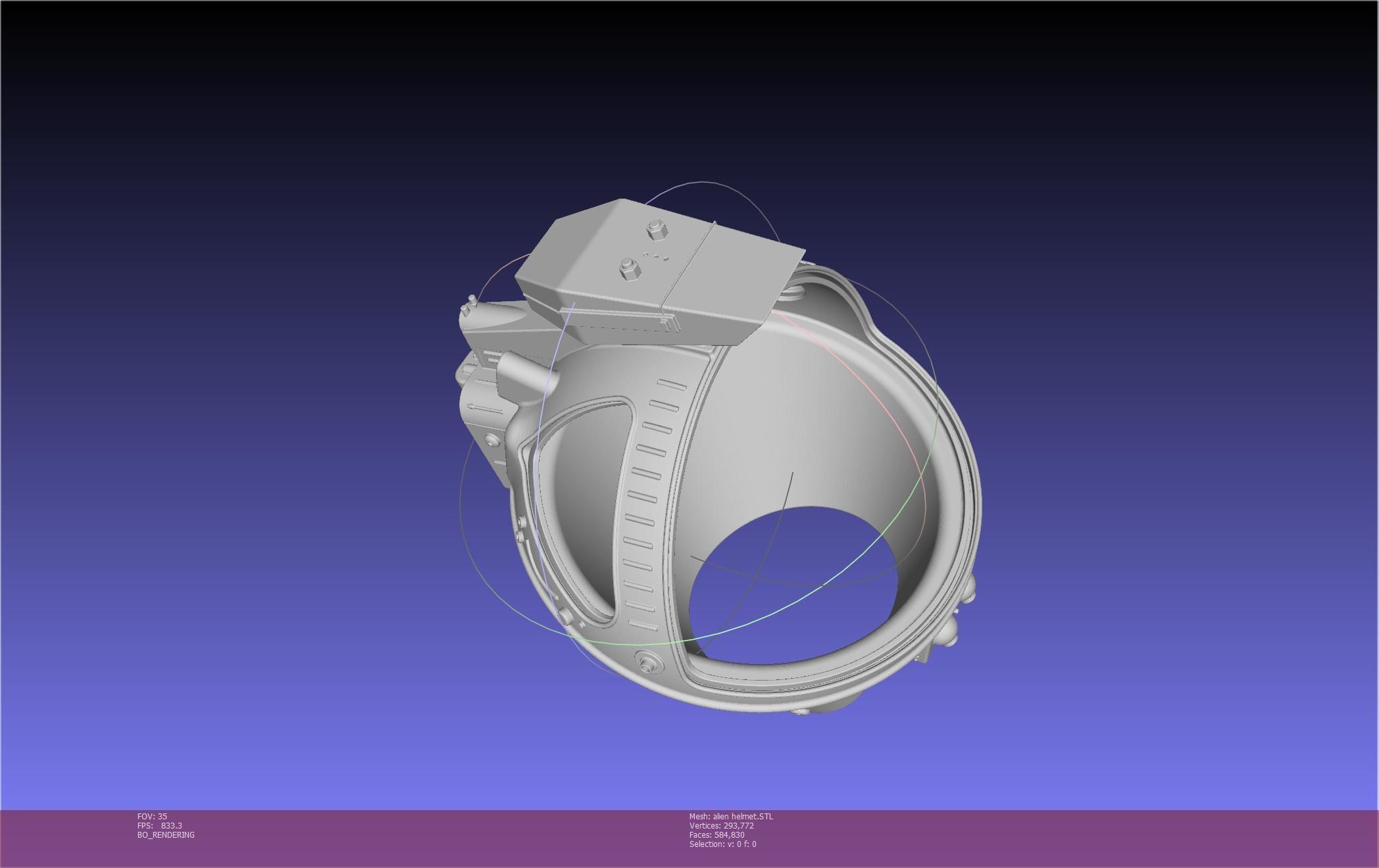 ALIEN Spacesuit Helmet Printable Replica 3D print model_86