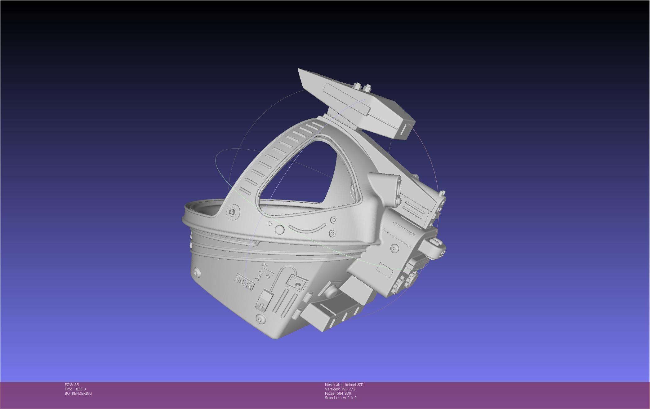 ALIEN Spacesuit Helmet Printable Replica 3D print model_81