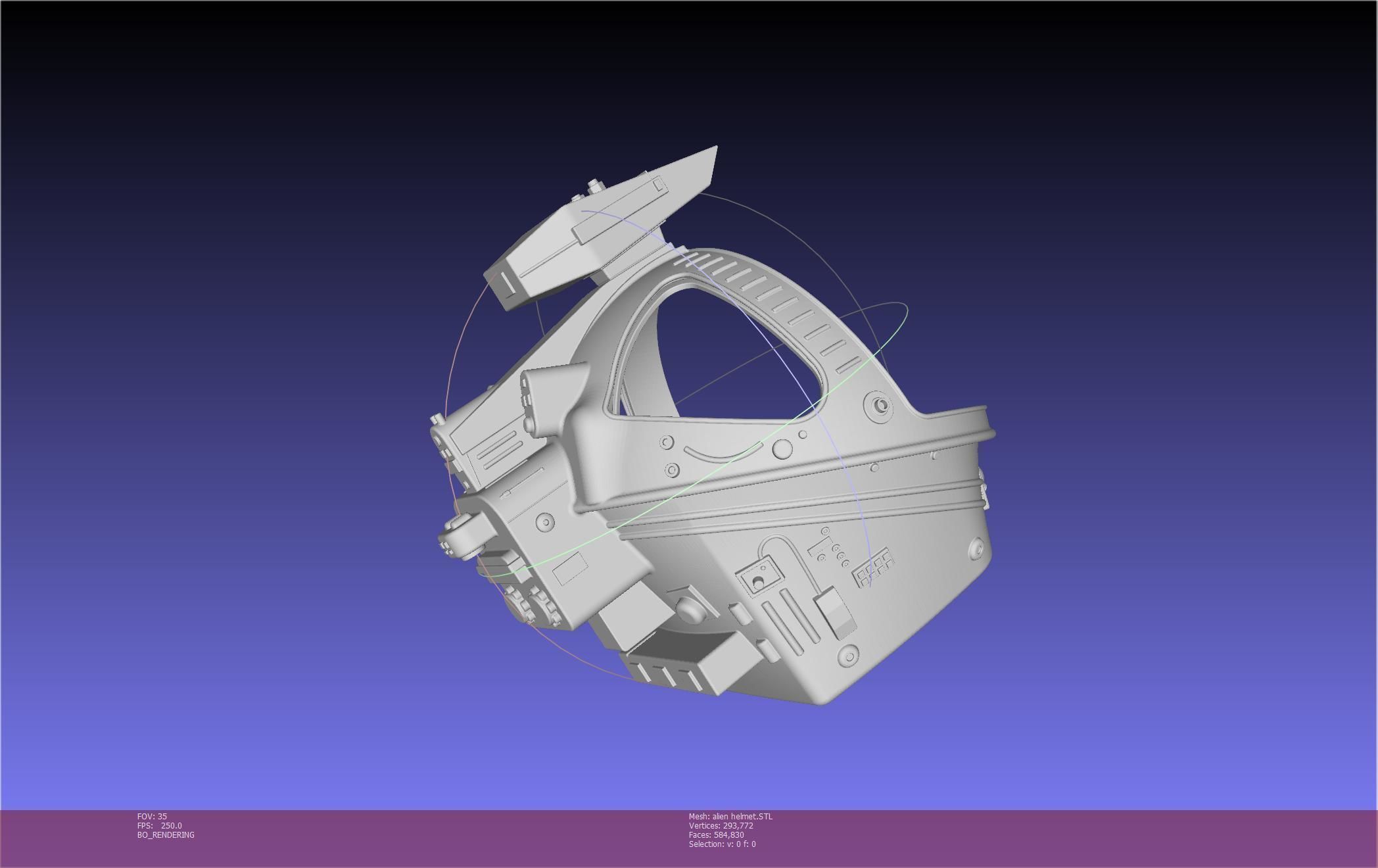 ALIEN Spacesuit Helmet Printable Replica 3D print model_100