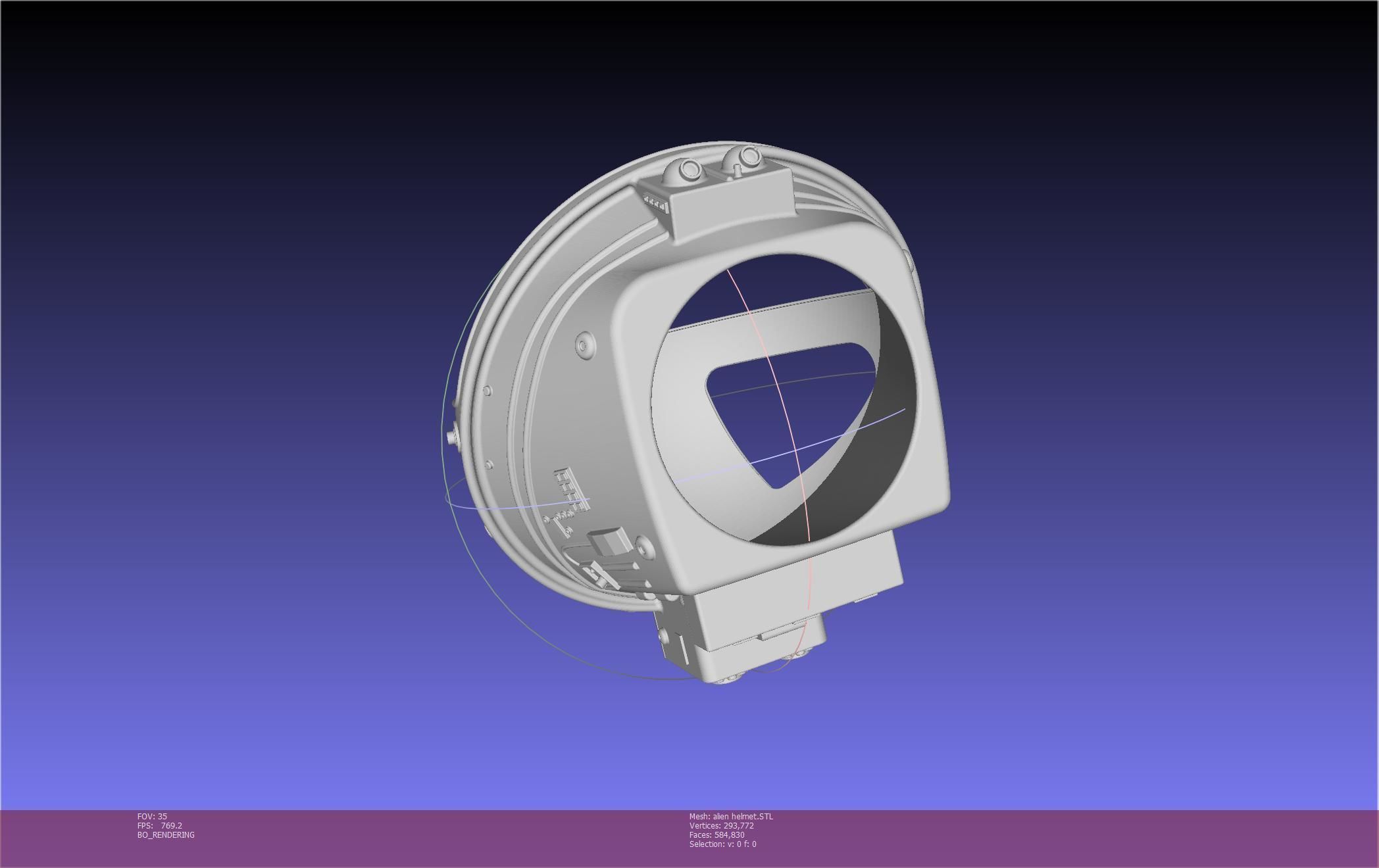 ALIEN Spacesuit Helmet Printable Replica 3D print model_90