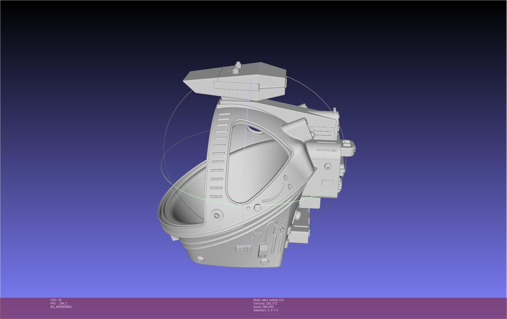 ALIEN Spacesuit Helmet Printable Replica 3D print model_104