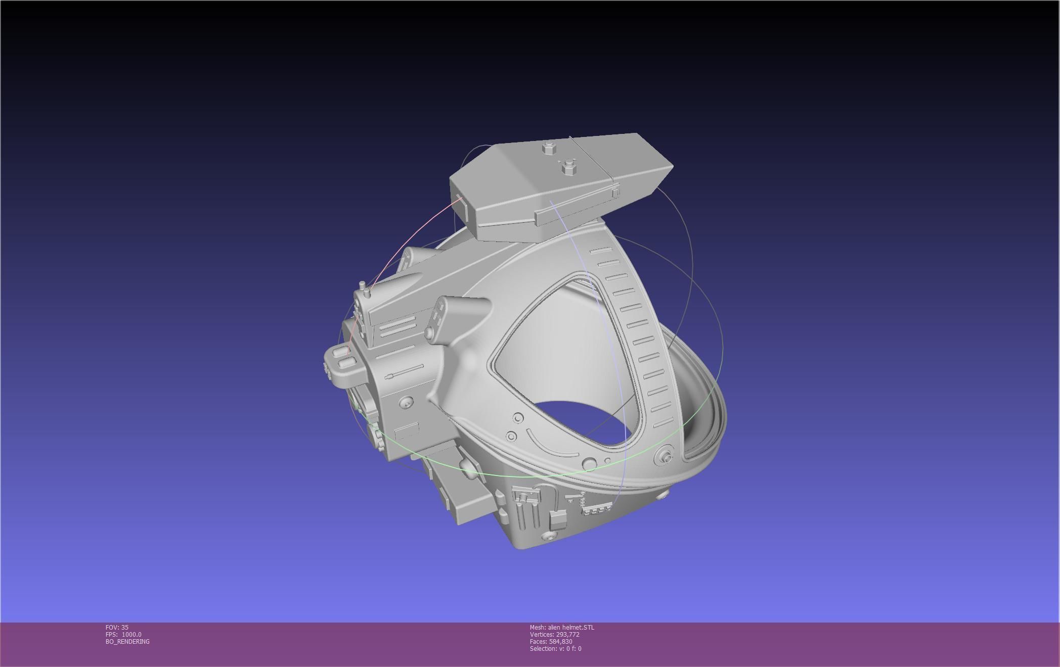 ALIEN Spacesuit Helmet Printable Replica 3D print model_80