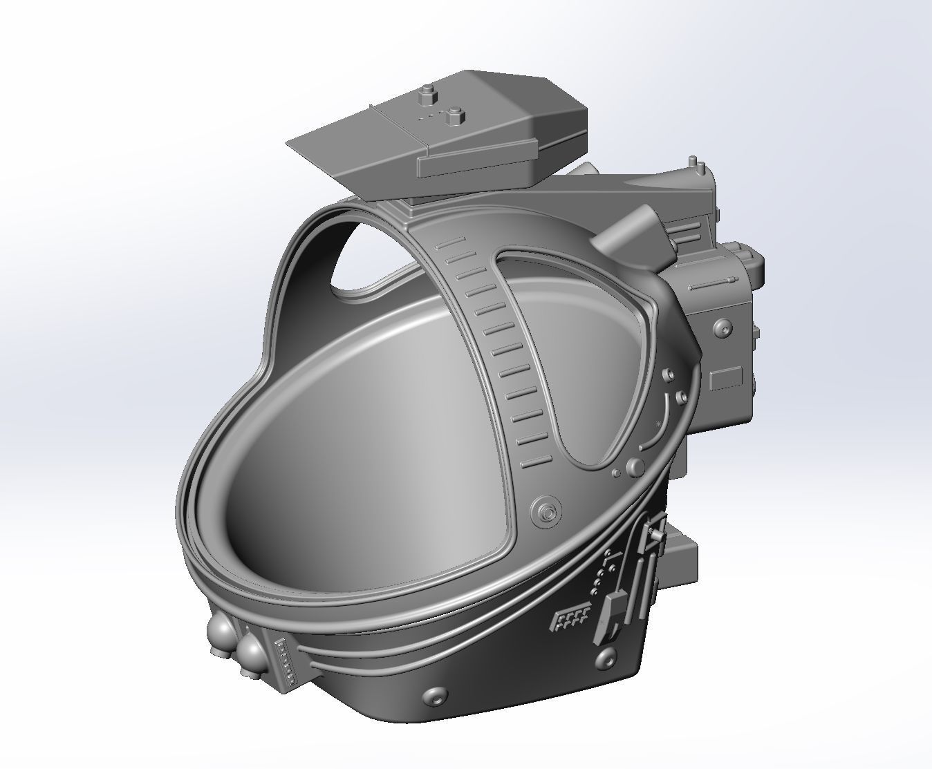 ALIEN Spacesuit Helmet Printable Replica 3D print model_1