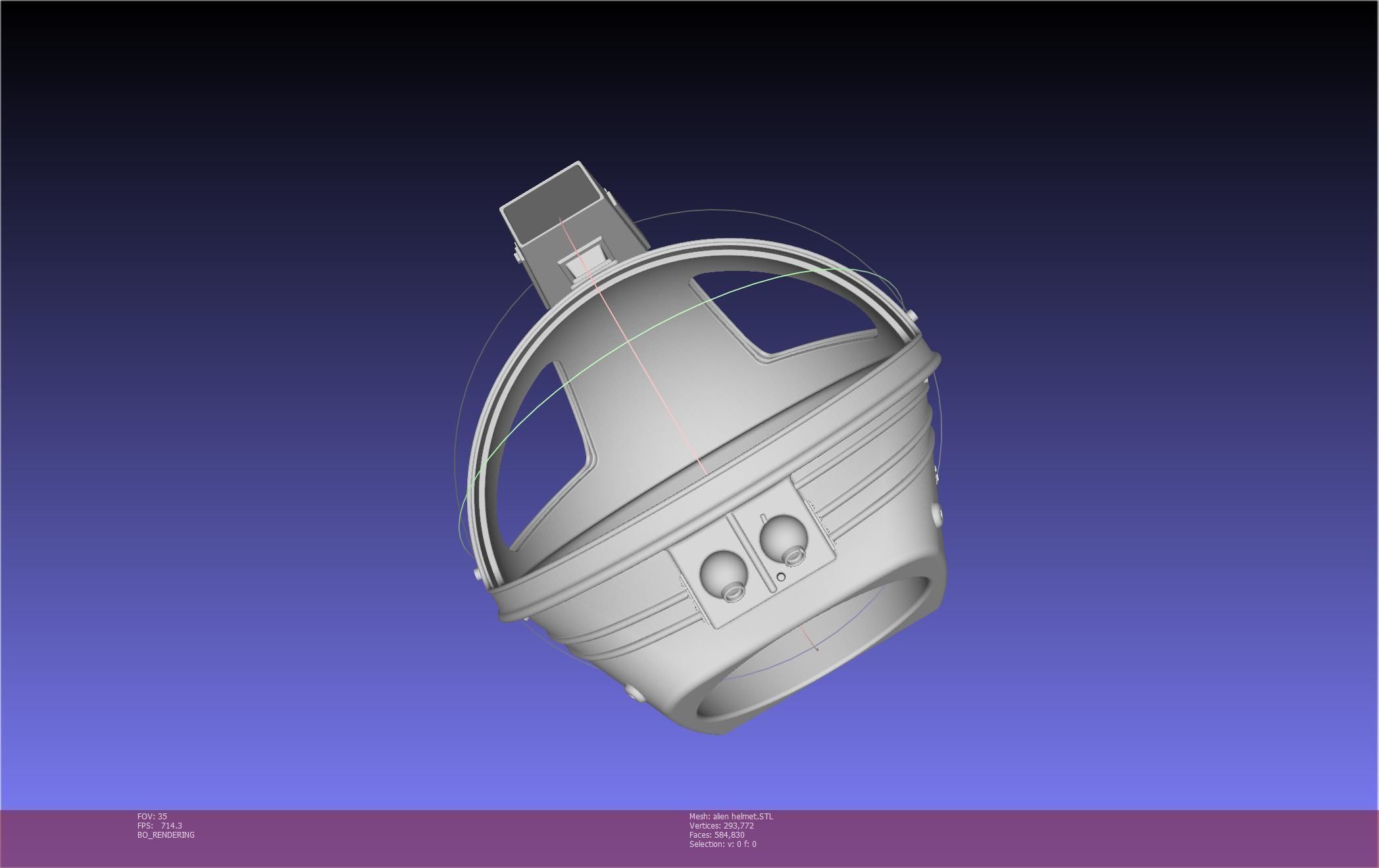 ALIEN Spacesuit Helmet Printable Replica 3D print model_84