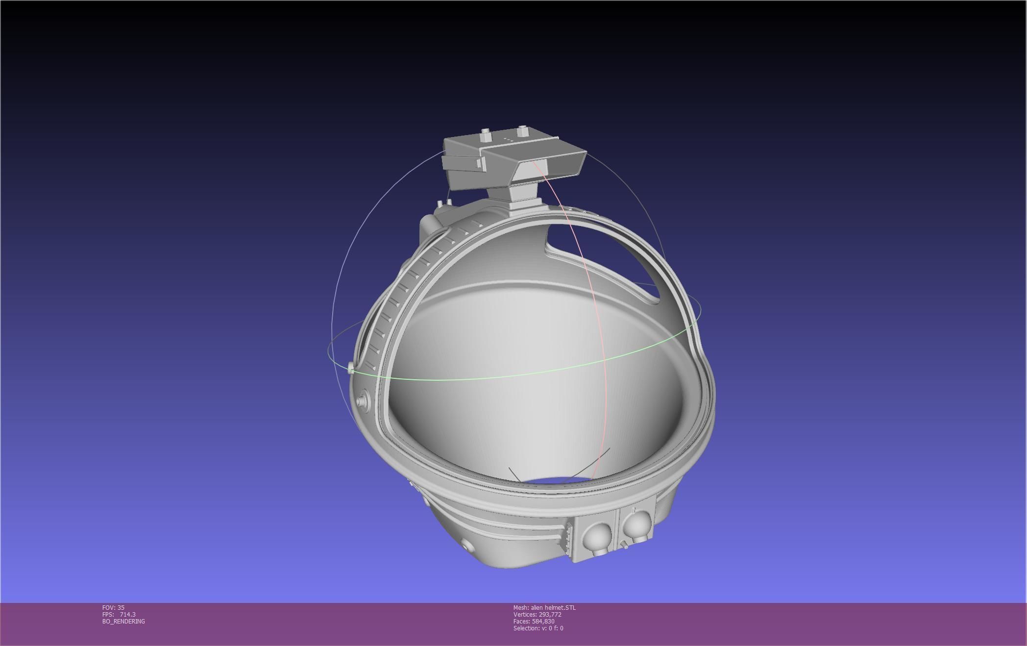 ALIEN Spacesuit Helmet Printable Replica 3D print model_88