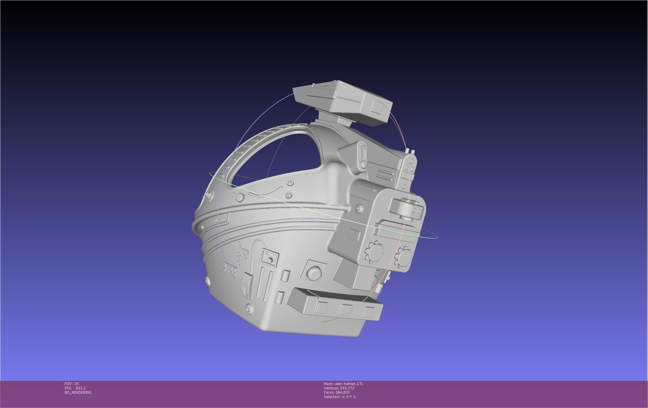 ALIEN Spacesuit Helmet Printable Replica 3D print model_82