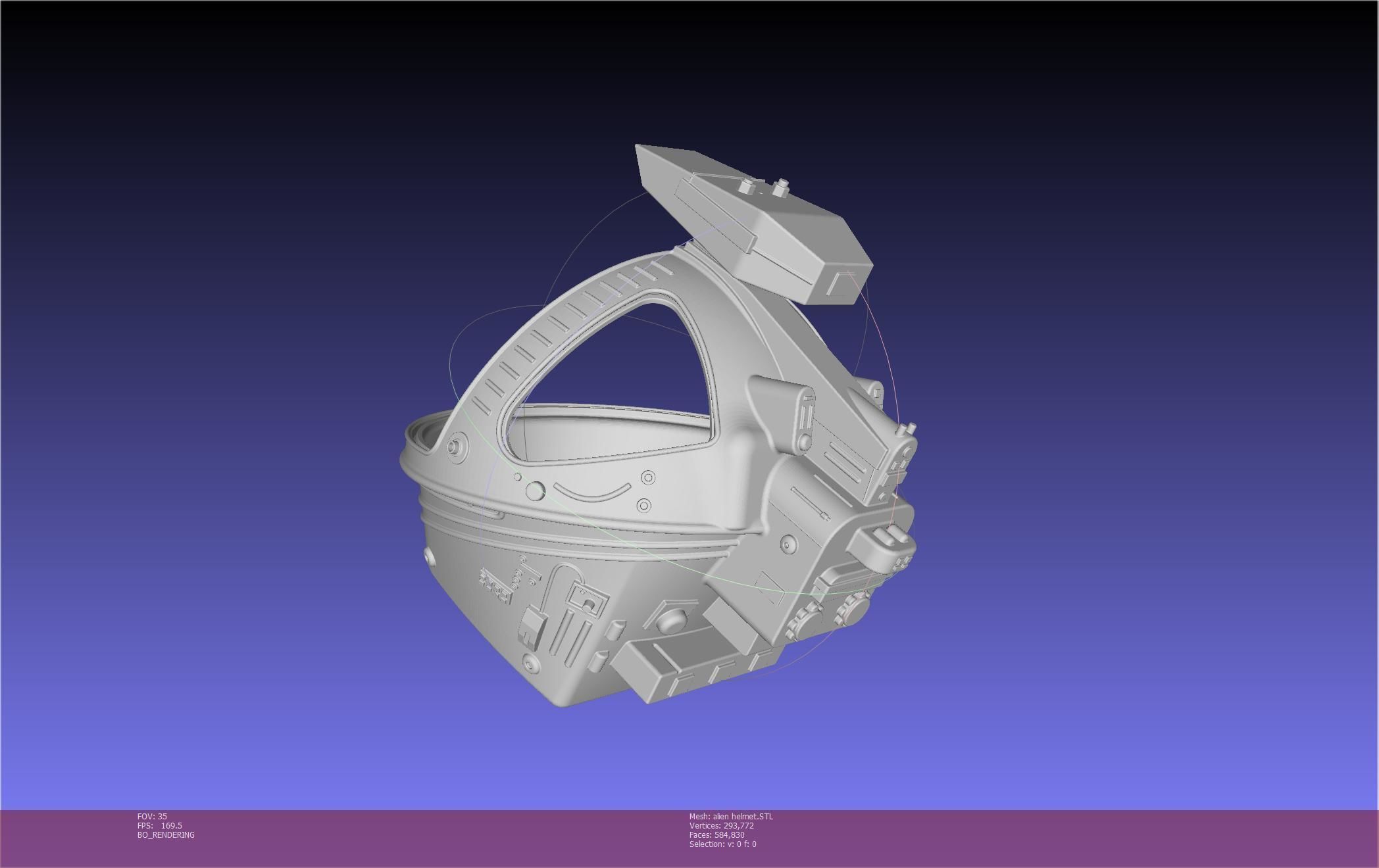 ALIEN Spacesuit Helmet Printable Replica 3D print model_98