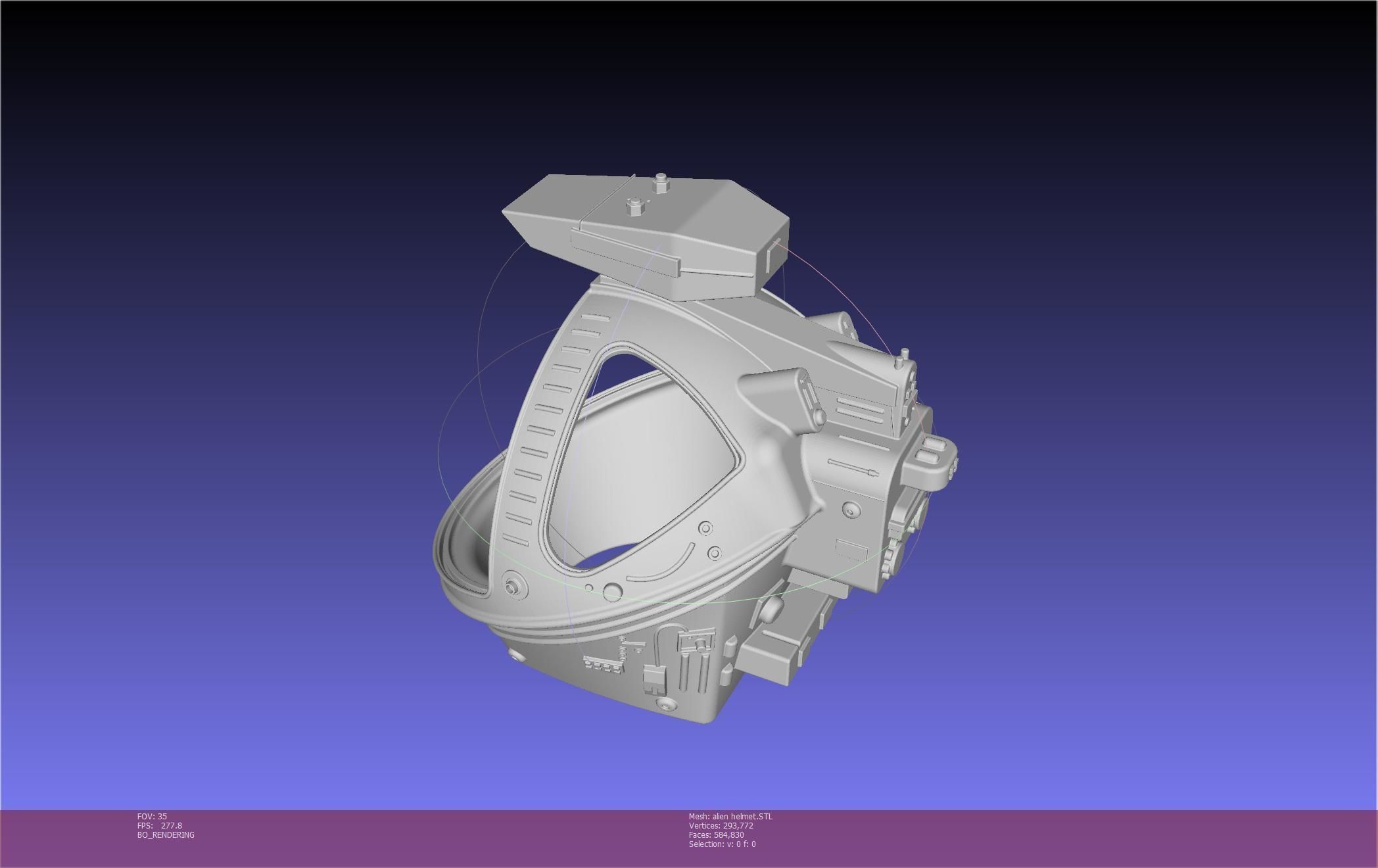 ALIEN Spacesuit Helmet Printable Replica 3D print model_107