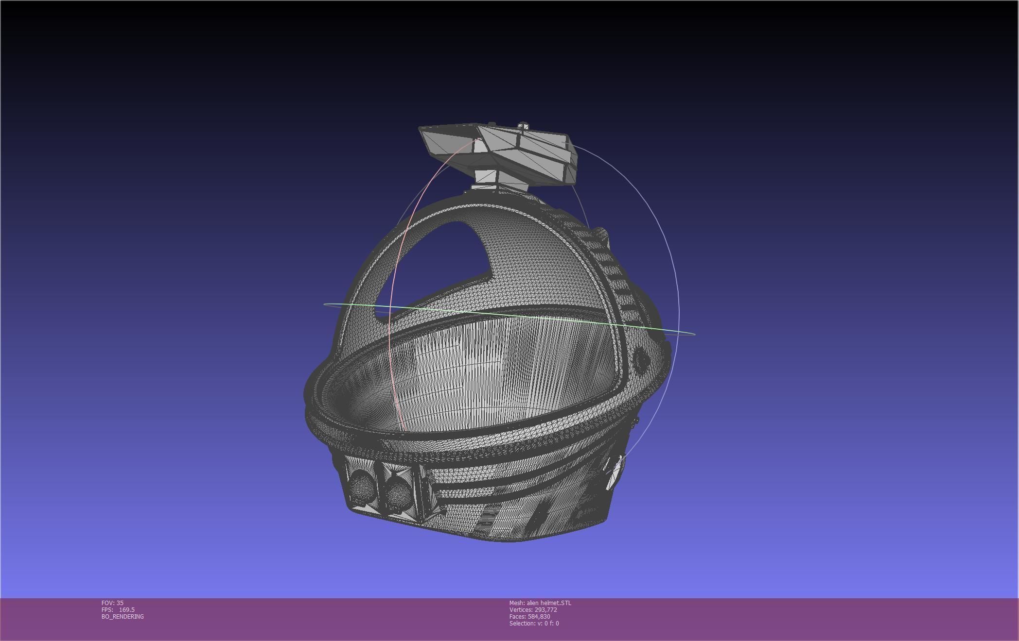 ALIEN Spacesuit Helmet Printable Replica 3D print model_97