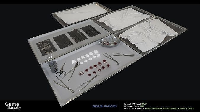 Surgical Inventory Low-poly 3D model