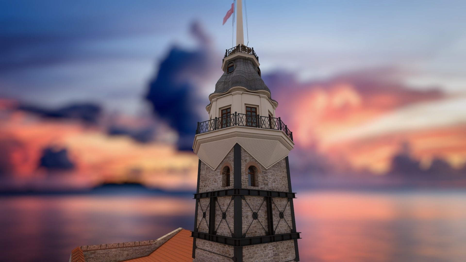 Maidens Tower  Istanbul  3D model_15