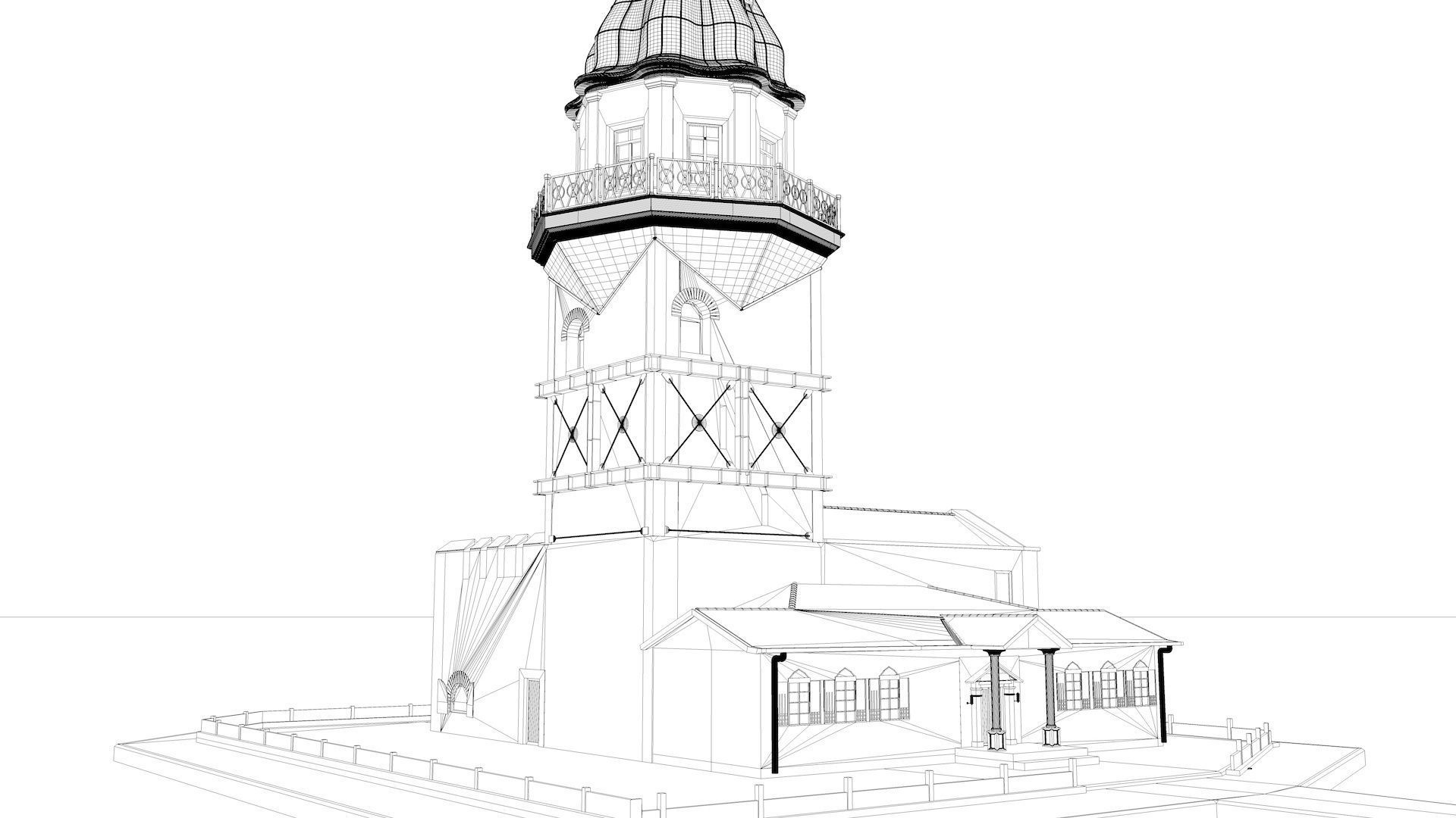 Maidens Tower  Istanbul  3D model_25