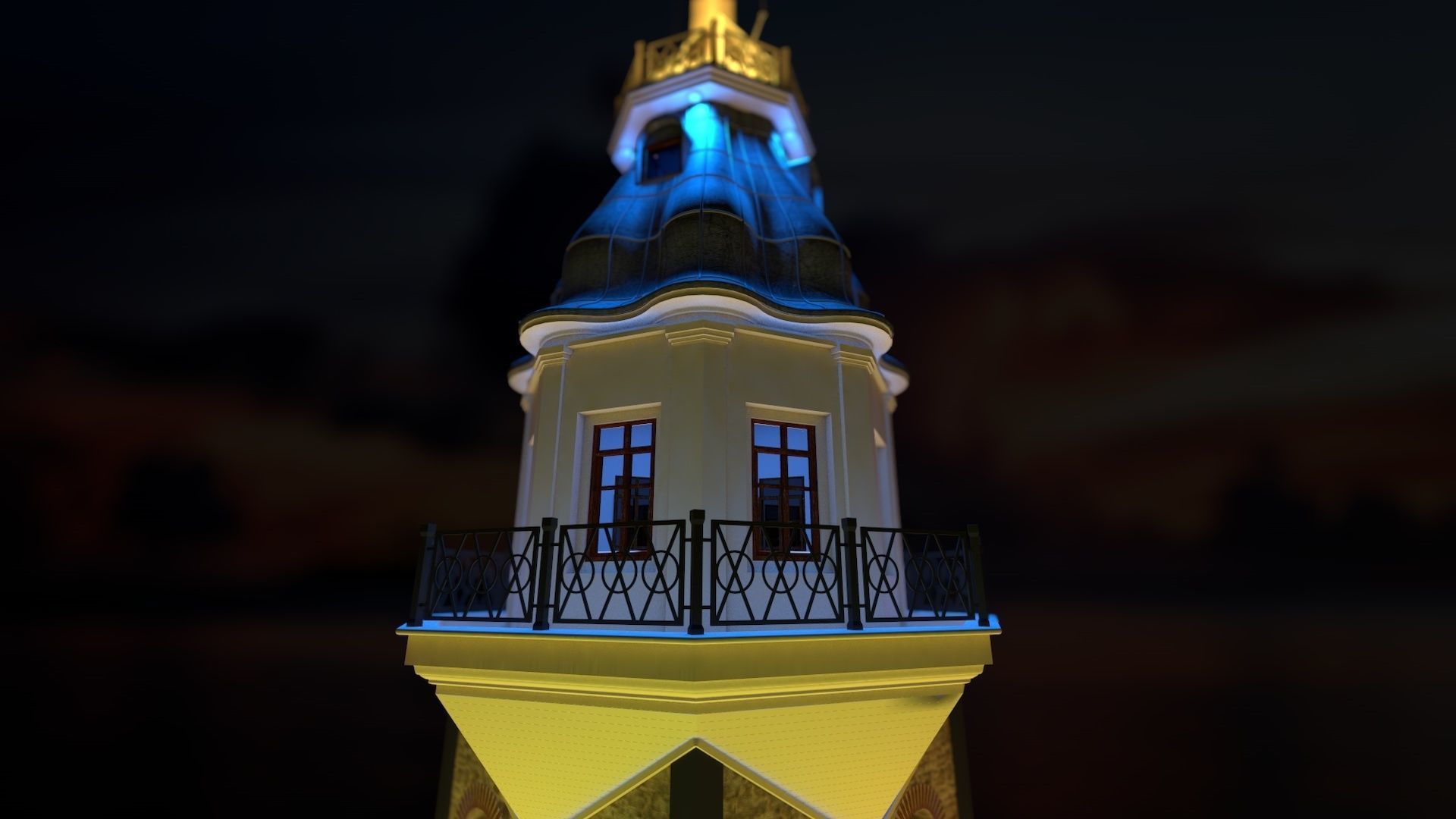 Maidens Tower  Istanbul  3D model_17
