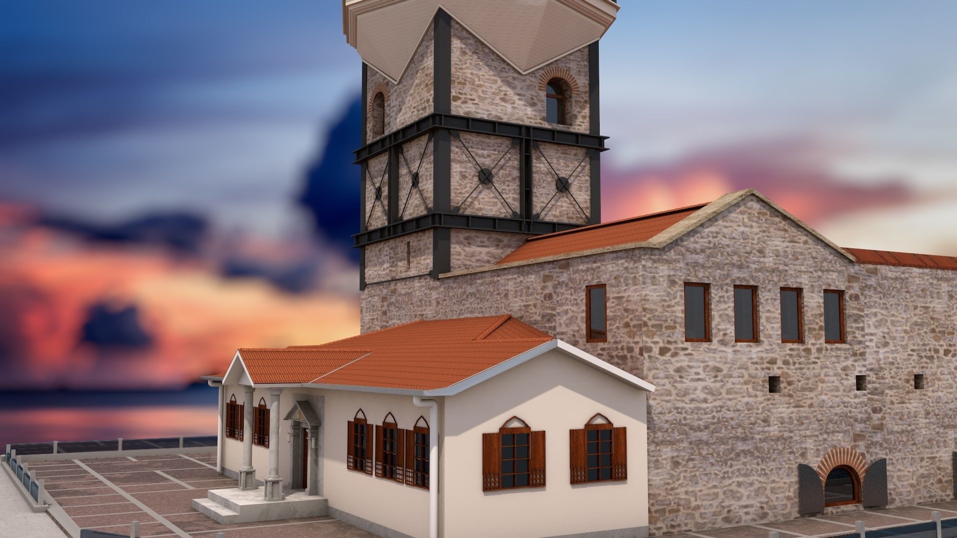 Maidens Tower  Istanbul  3D model_11