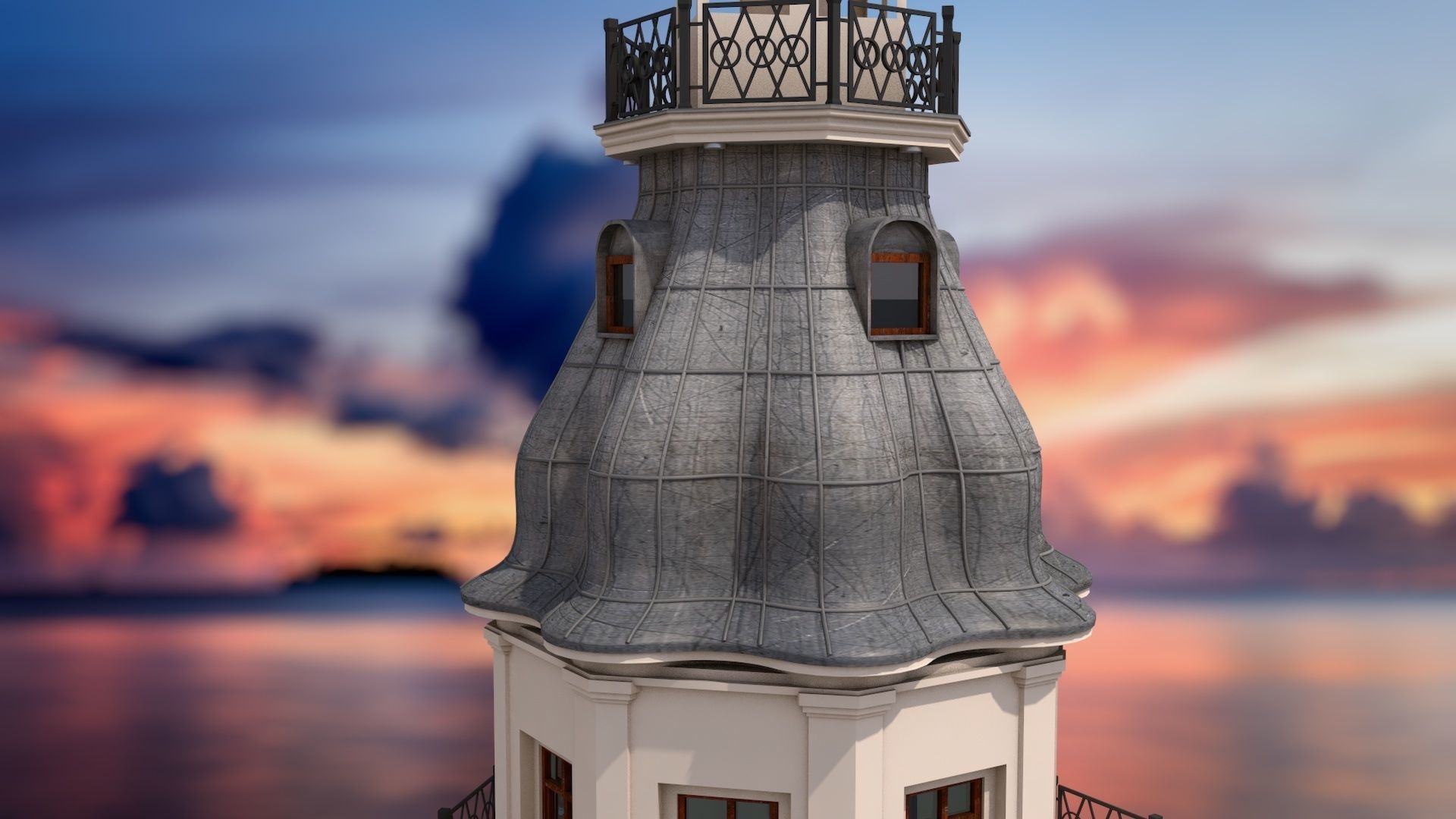 Maidens Tower  Istanbul  3D model_7