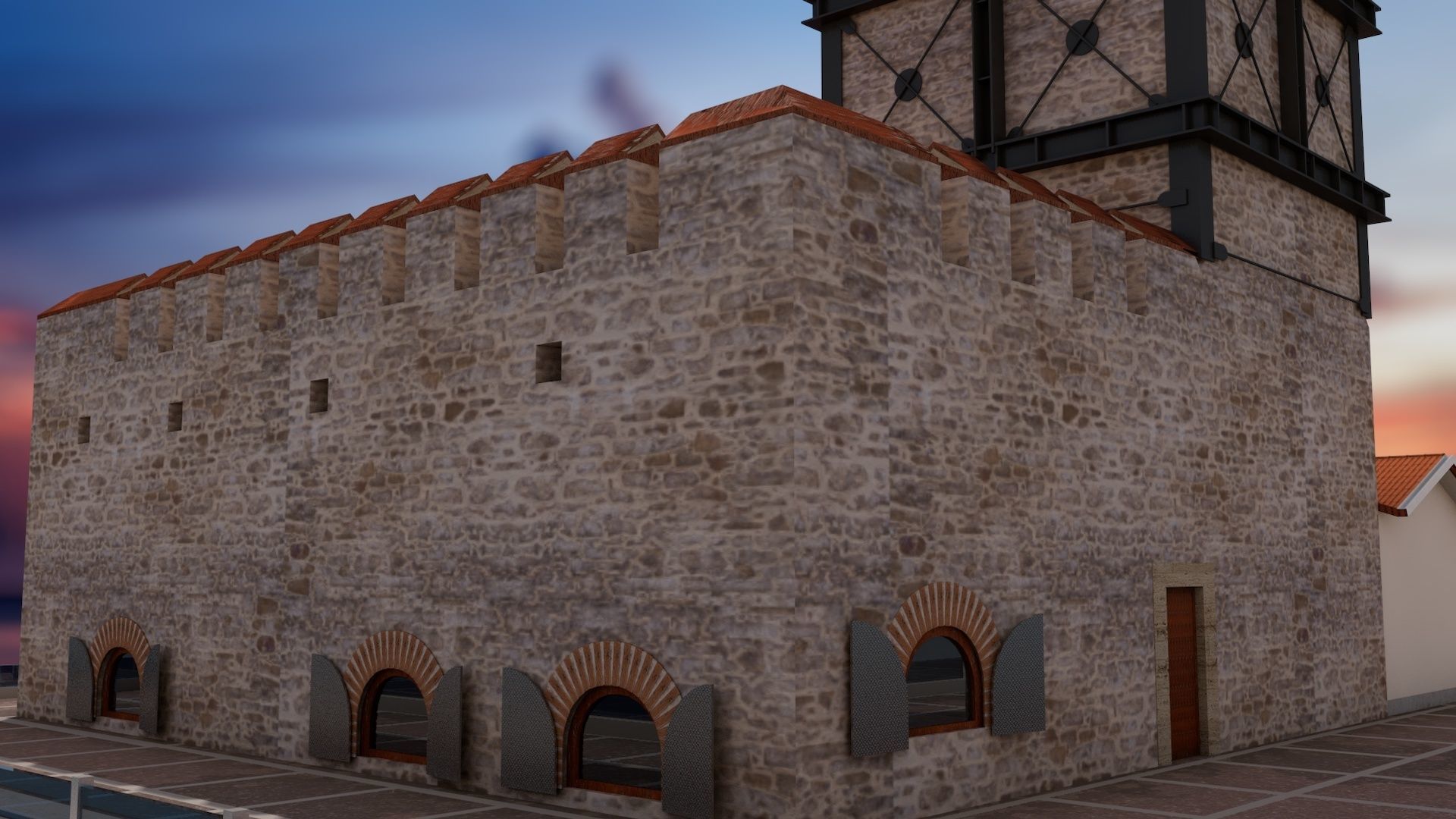 Maidens Tower  Istanbul  3D model_9