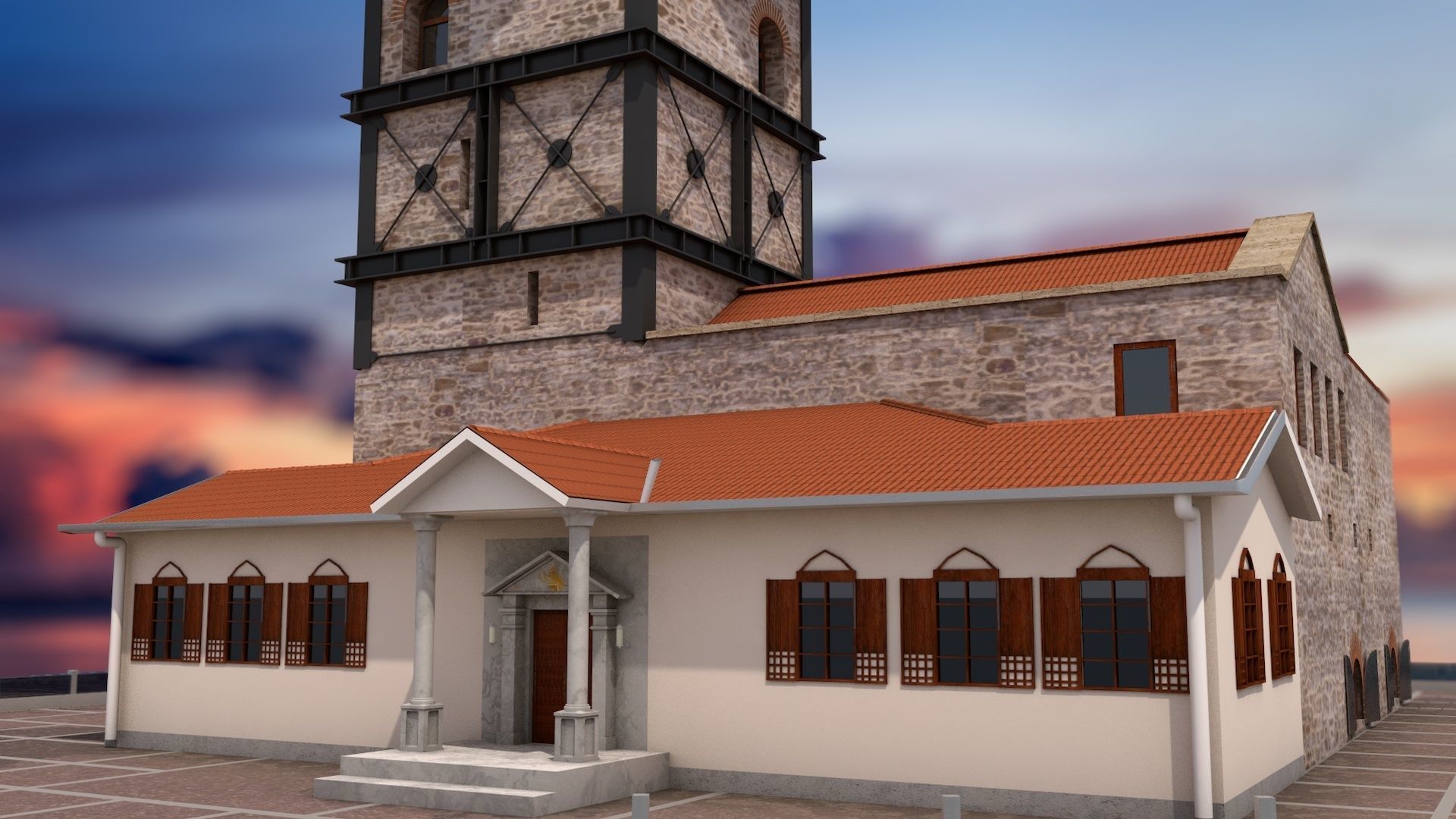 Maidens Tower  Istanbul  3D model_4