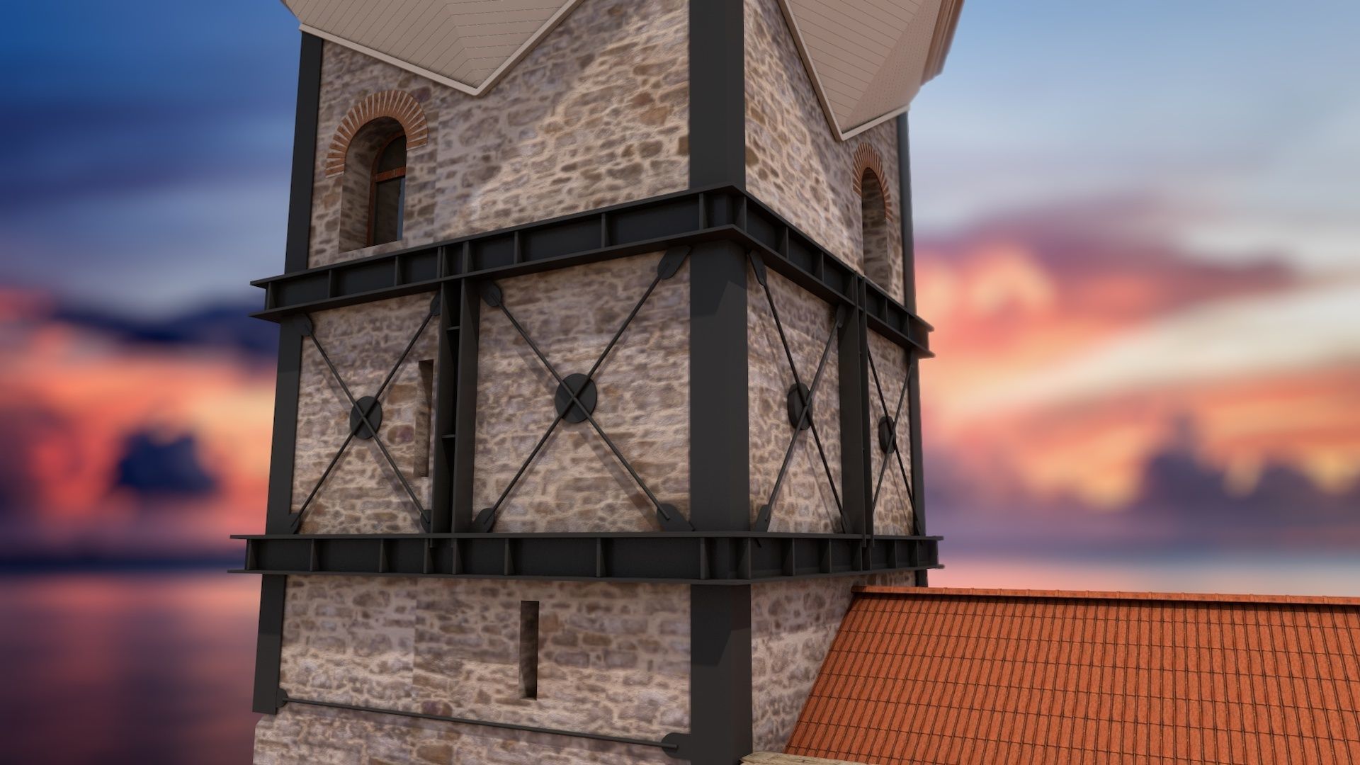Maidens Tower  Istanbul  3D model_22