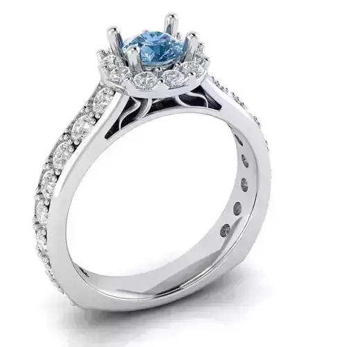 Luxury Engagement Halo Ring 