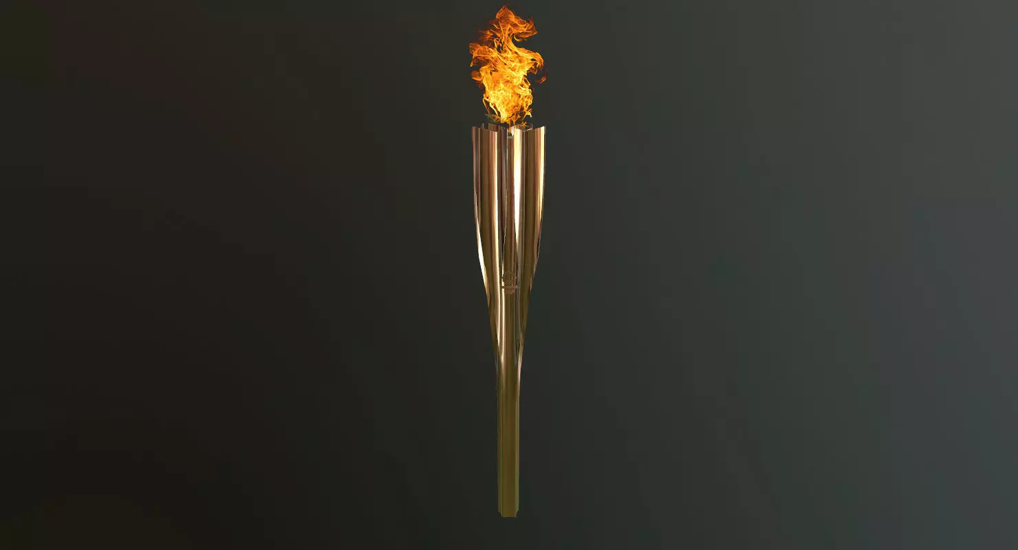 Tokyo 2020 Olympic Torch Low-poly 3D model_0