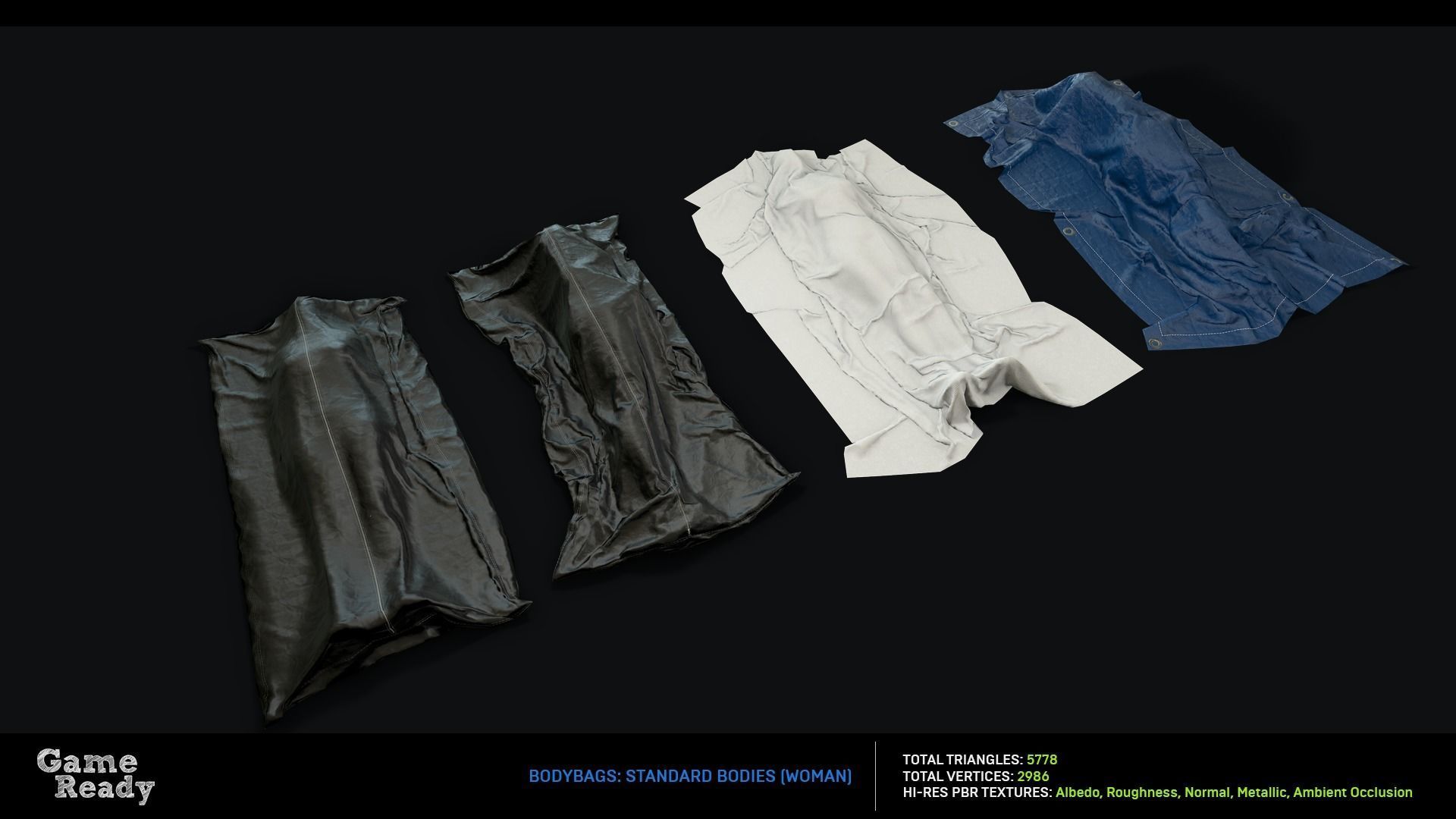 Morgue MegaPack Low-poly 3D model_35