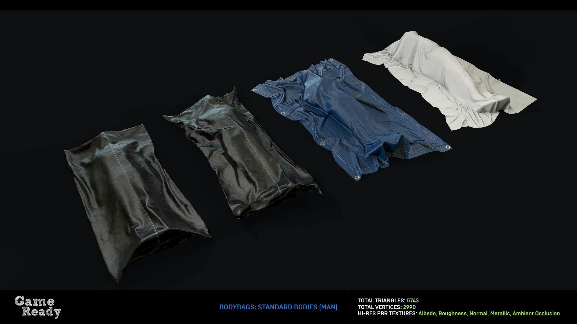 Morgue MegaPack Low-poly 3D model_33