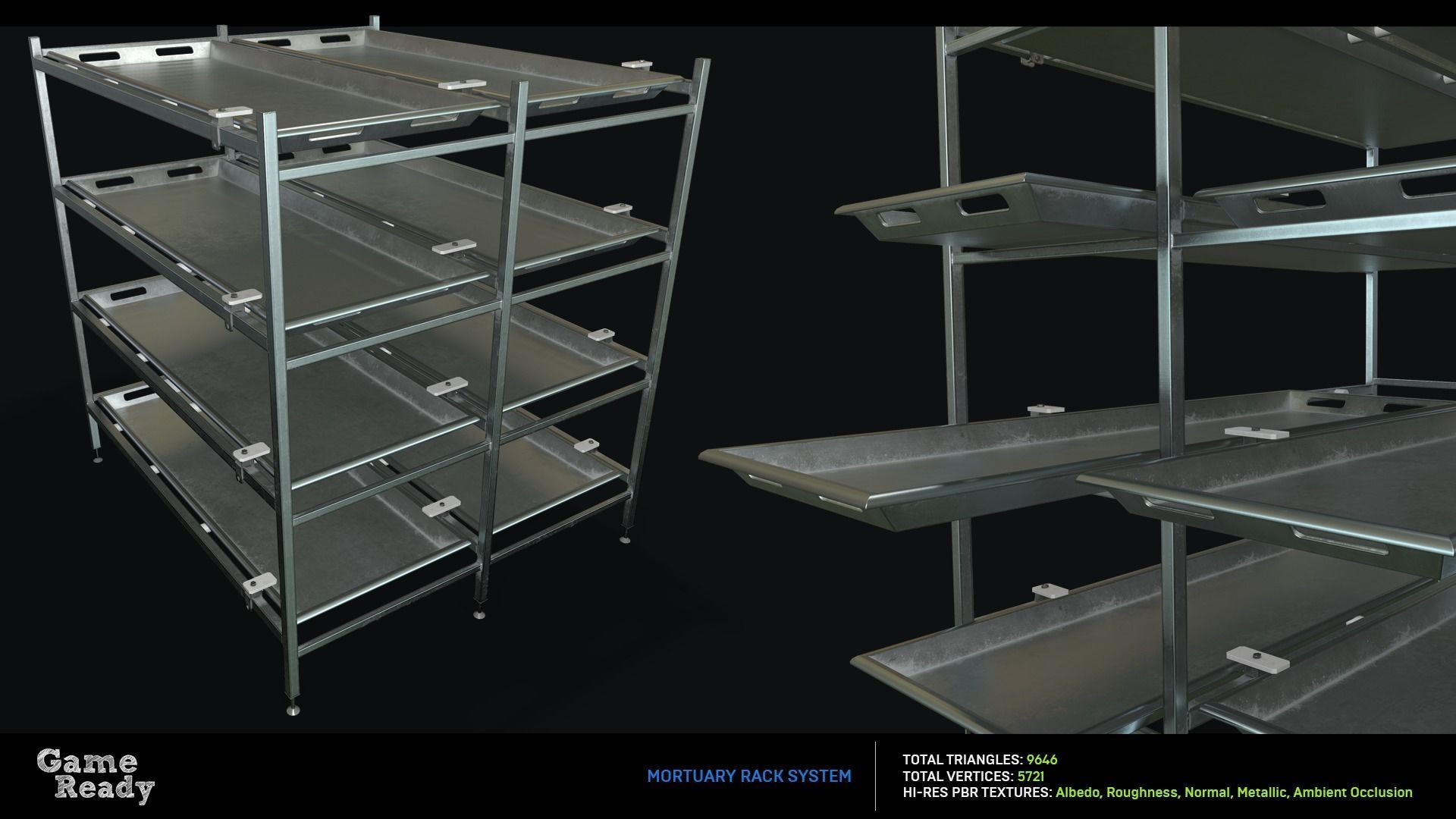 Morgue MegaPack Low-poly 3D model_36